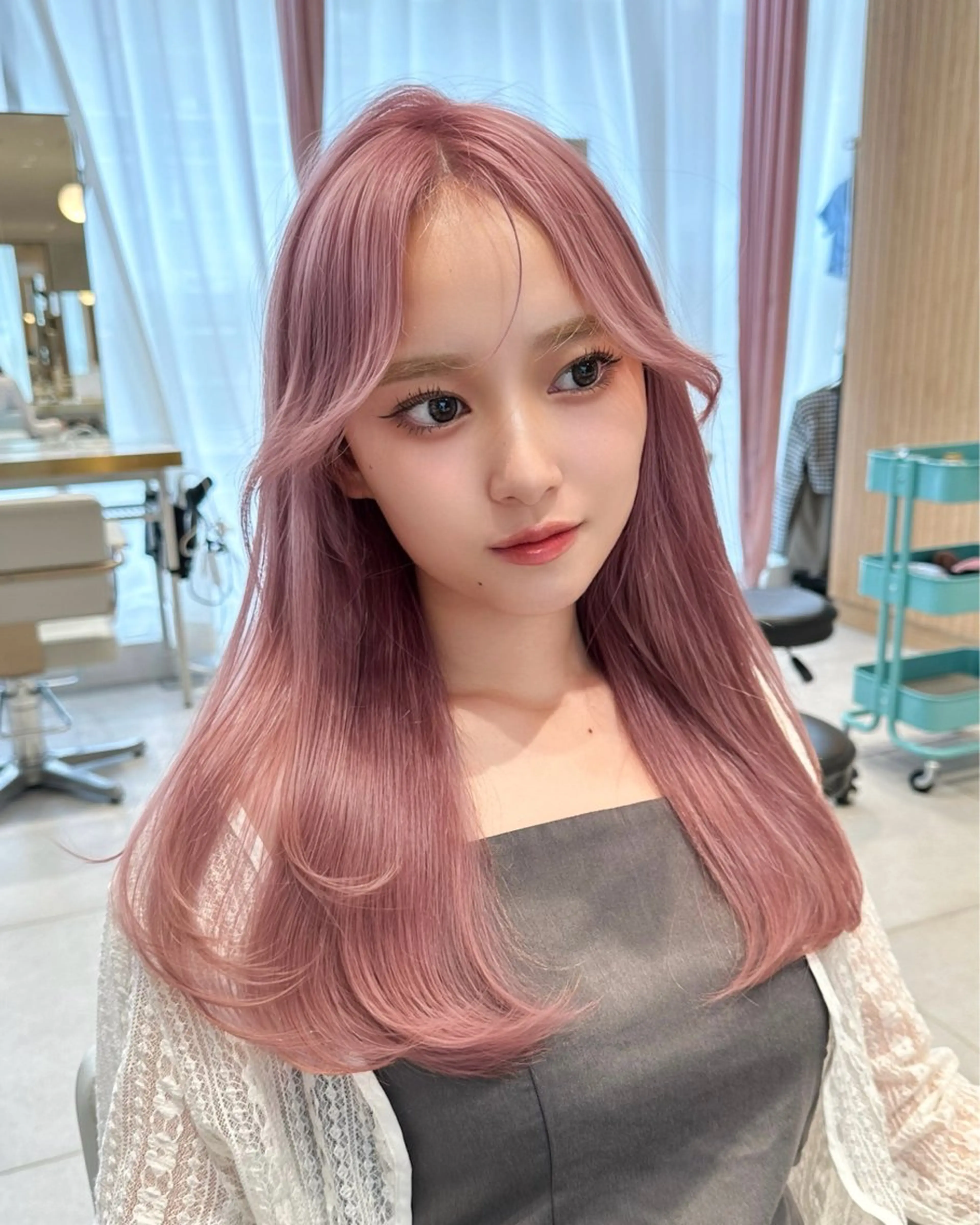 ミディアム カラー カット ヘアカラー トリートメント 🇰🇷韓国風くびれ ヘア🇰🇷中村優大のヘアスタイル