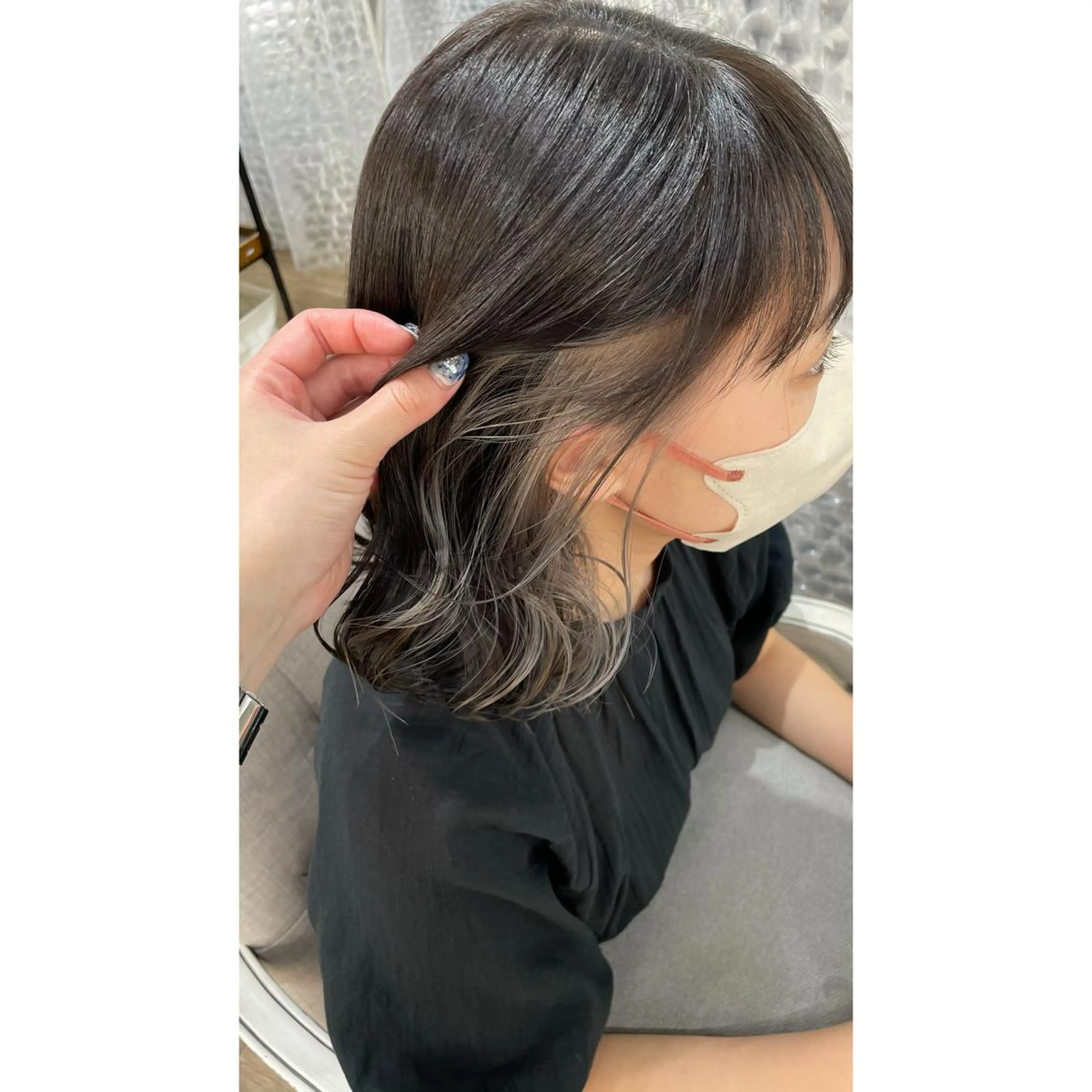 ミディアム カラー ヘアカラー トリートメント 梅田/髪質改善カラー ❄︎ mikiのヘアスタイル