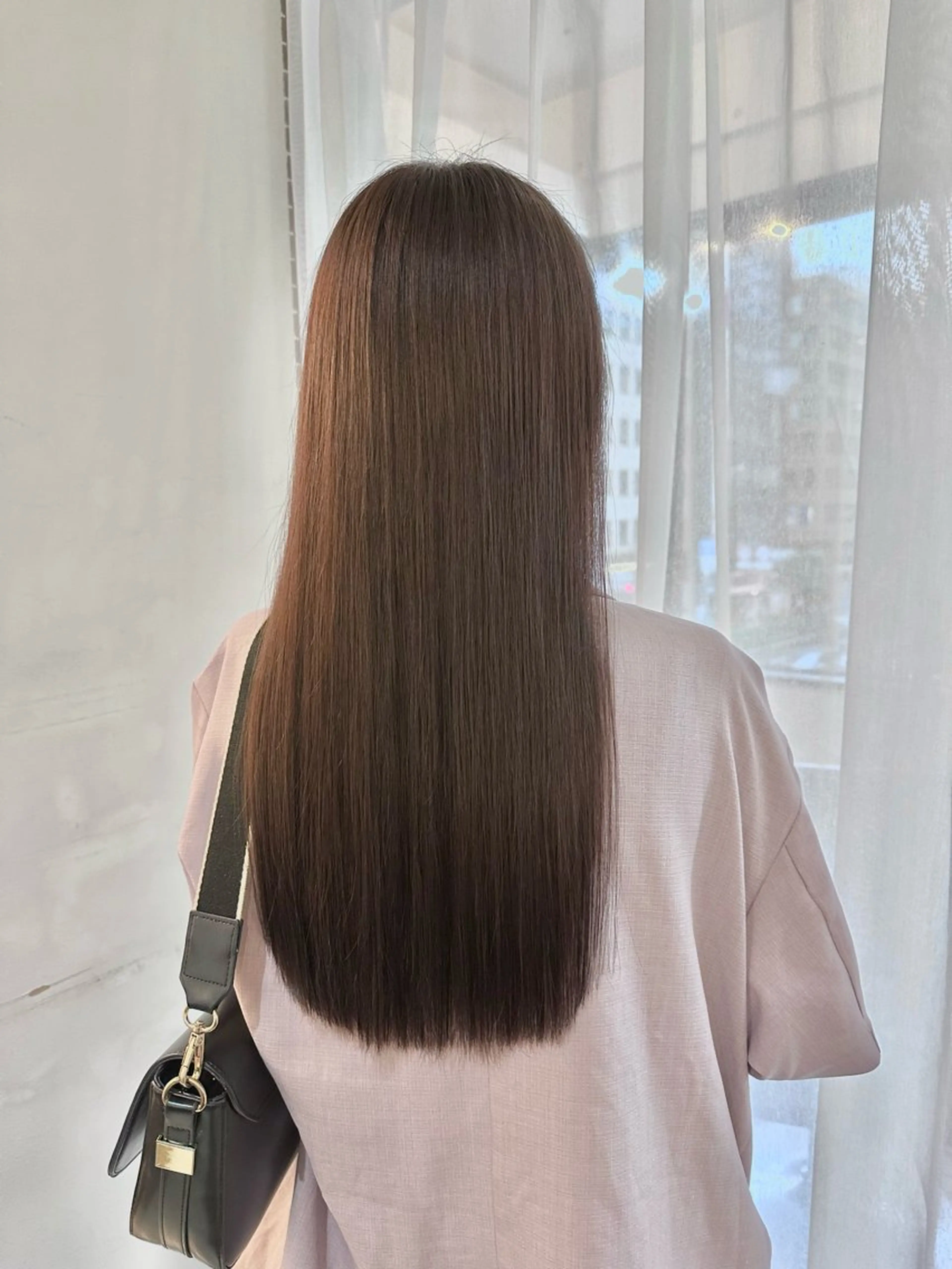 ロング カラー ブリーチ 透明感カラー ダブルカラー ラベンダーカラー ブリーチなしカラー カット ヘアカラー 韓国ヘア 🎀miku🎀のヘアスタイル