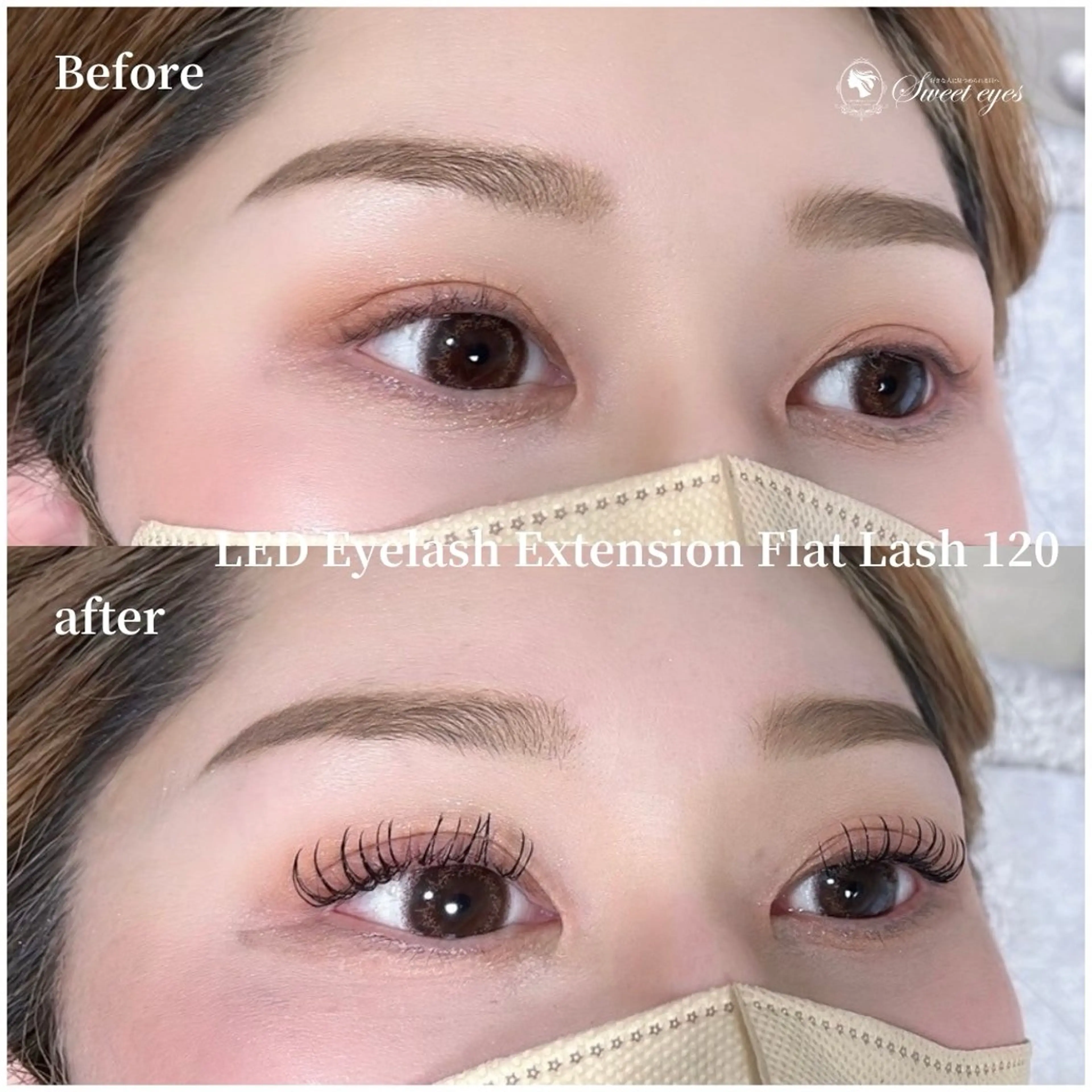 マツエク・マツパ フラットラッシュ ナチュラル マツエク Sweeteyes 金山店のマツエク・マツパデザイン