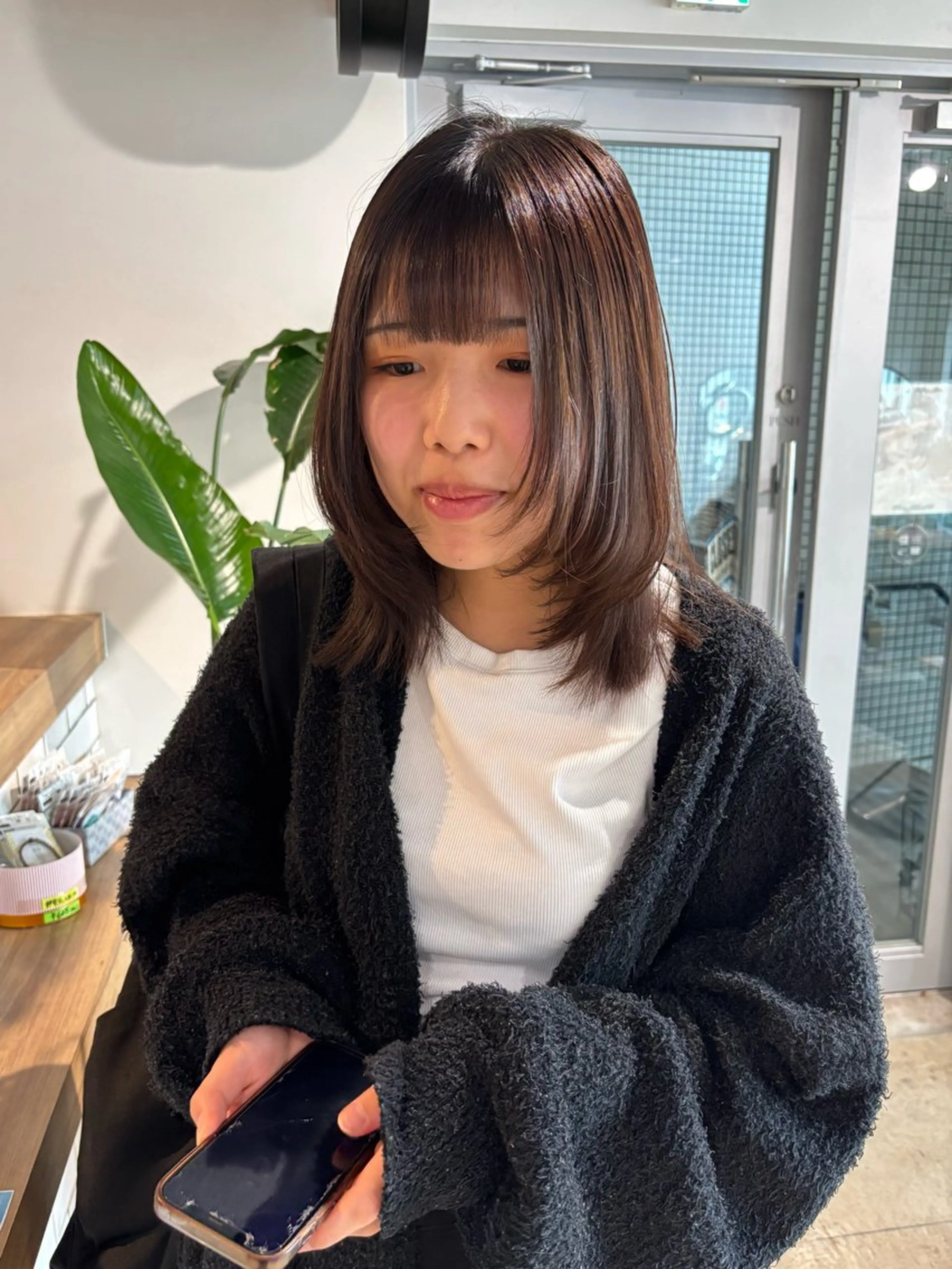 ミディアム カラー レイヤーカット カット ヘアカラー 艶カラー🌙ショート /ボブ/小由葵のヘアスタイル