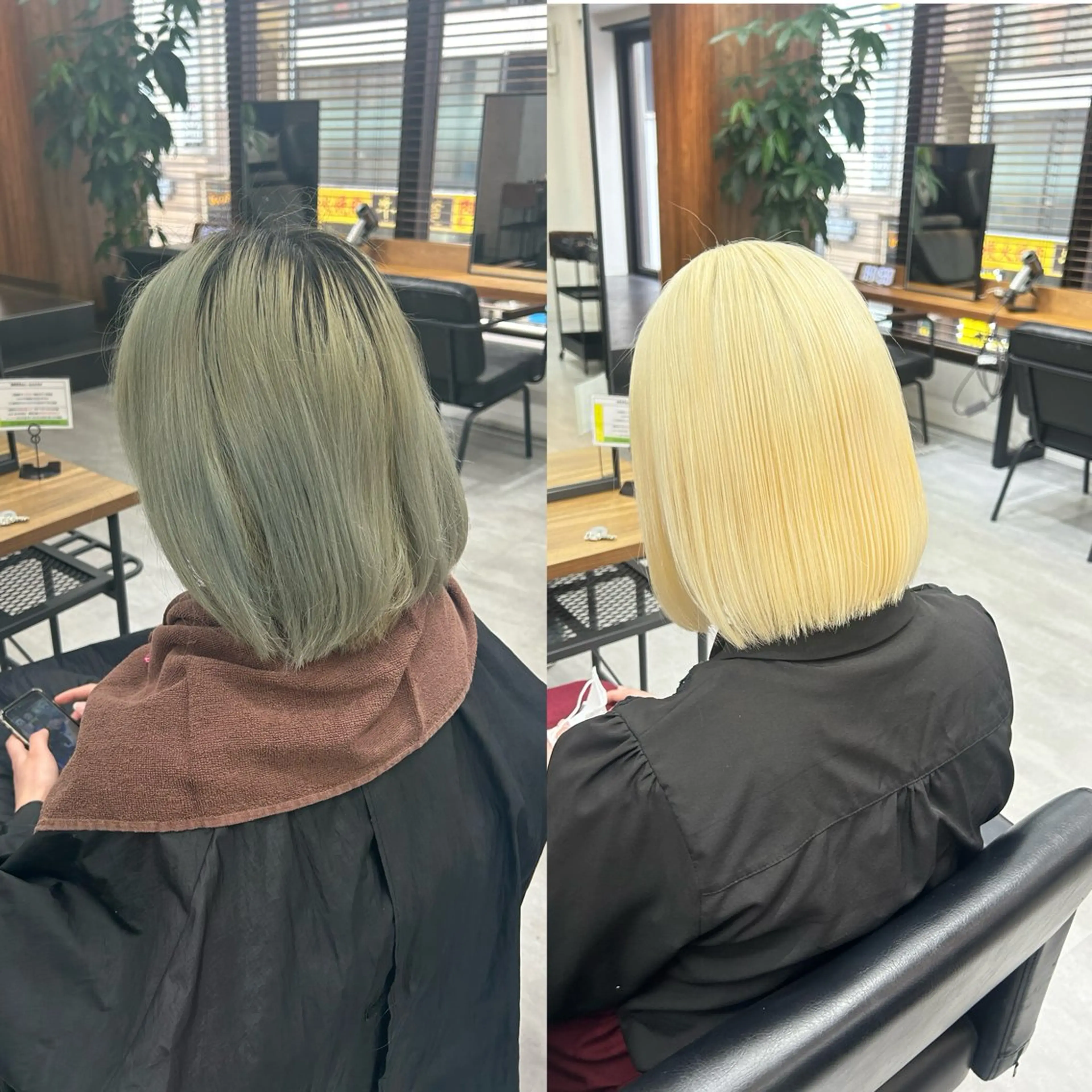 ショート カラー ブリーチ 抜きっぱなしブロンド ヘアカラー ENA💗NEXT /ハイトーンエクステのヘアスタイル
