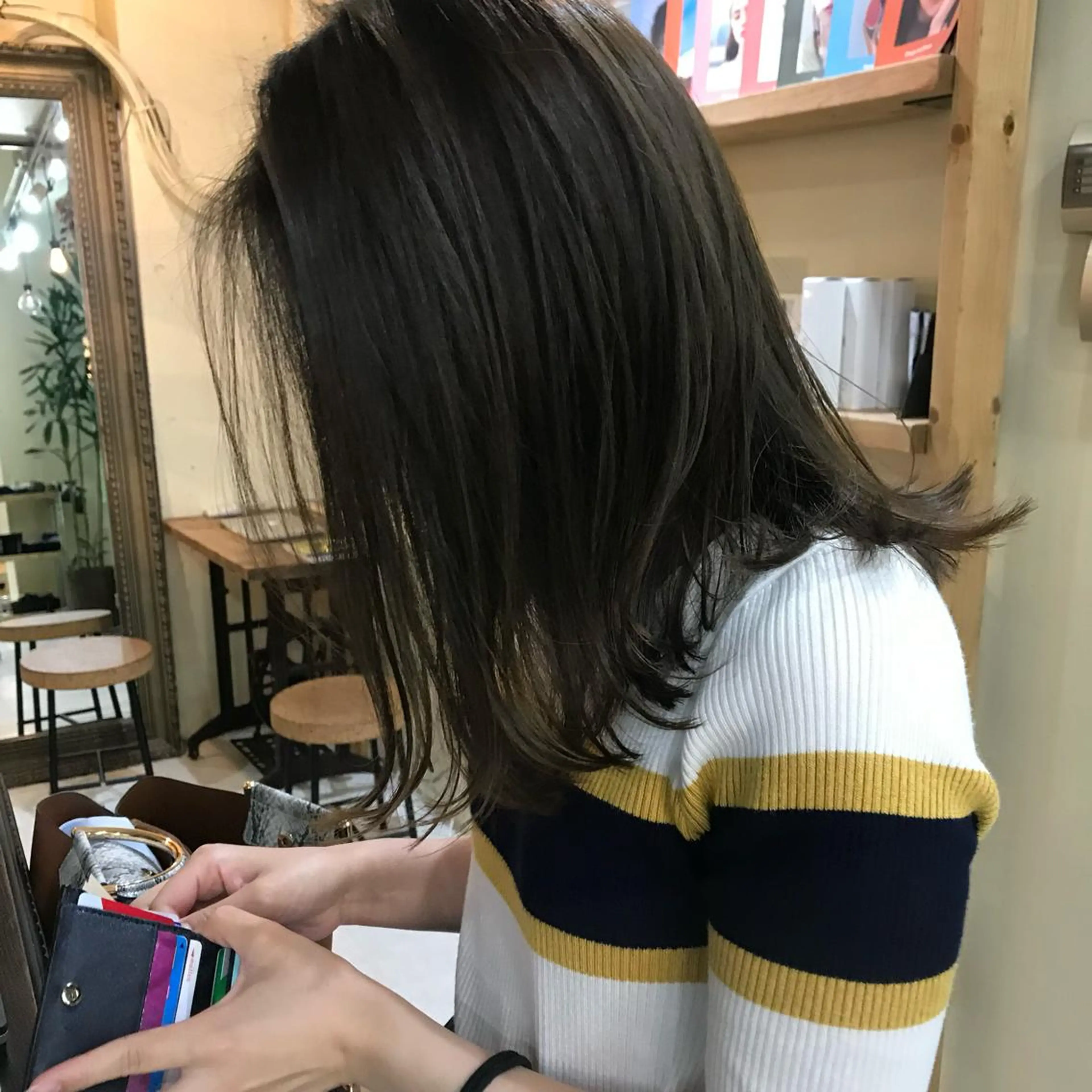 ミディアム カラー アッシュ ベージュカラー Shibata Mizukiのヘアスタイル