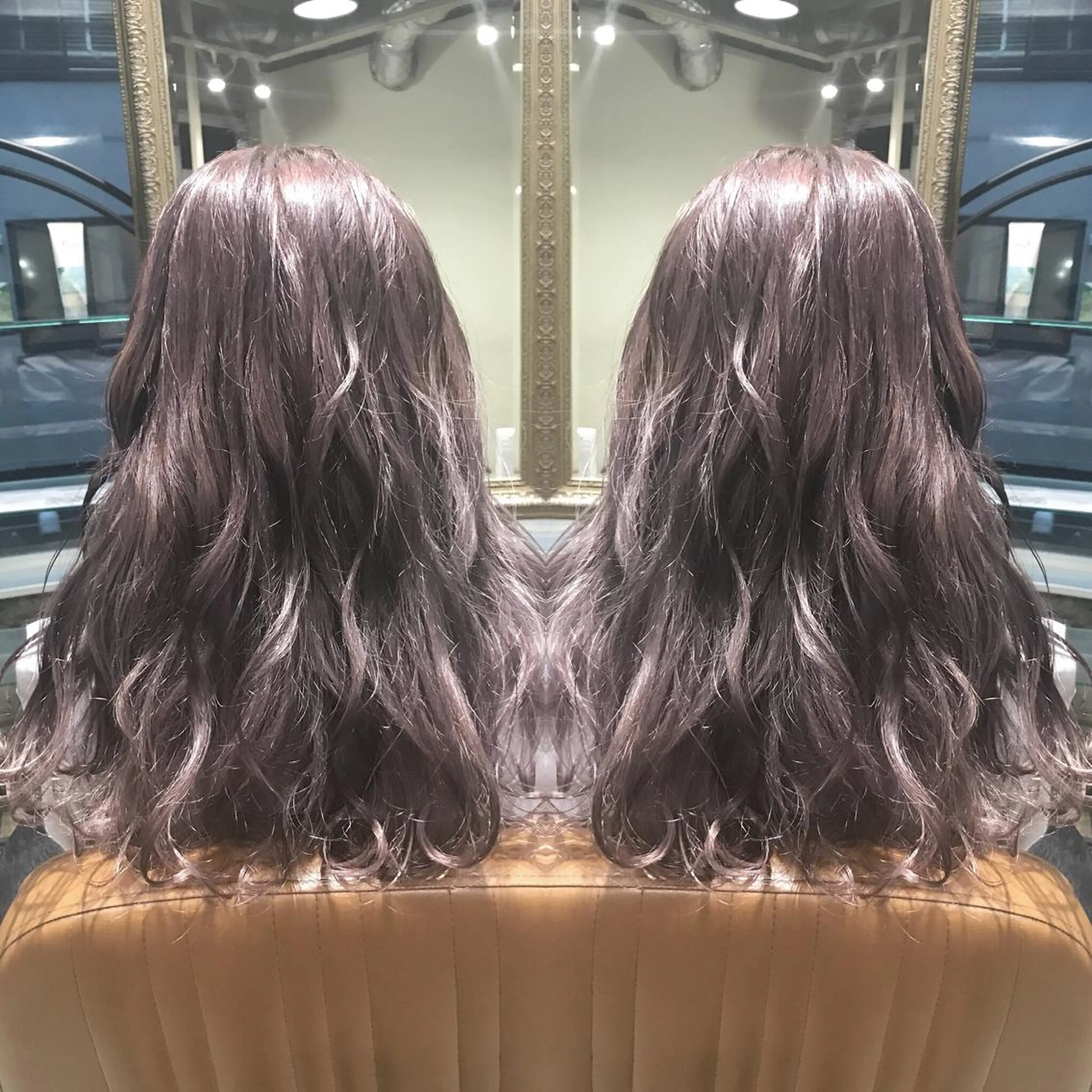 セミロング カラー パーマ ヘアアレンジ メンズ キッズ ネイル マツエク・マツパ ラベンダーカラー サロンドミルク 原宿のヘアスタイル