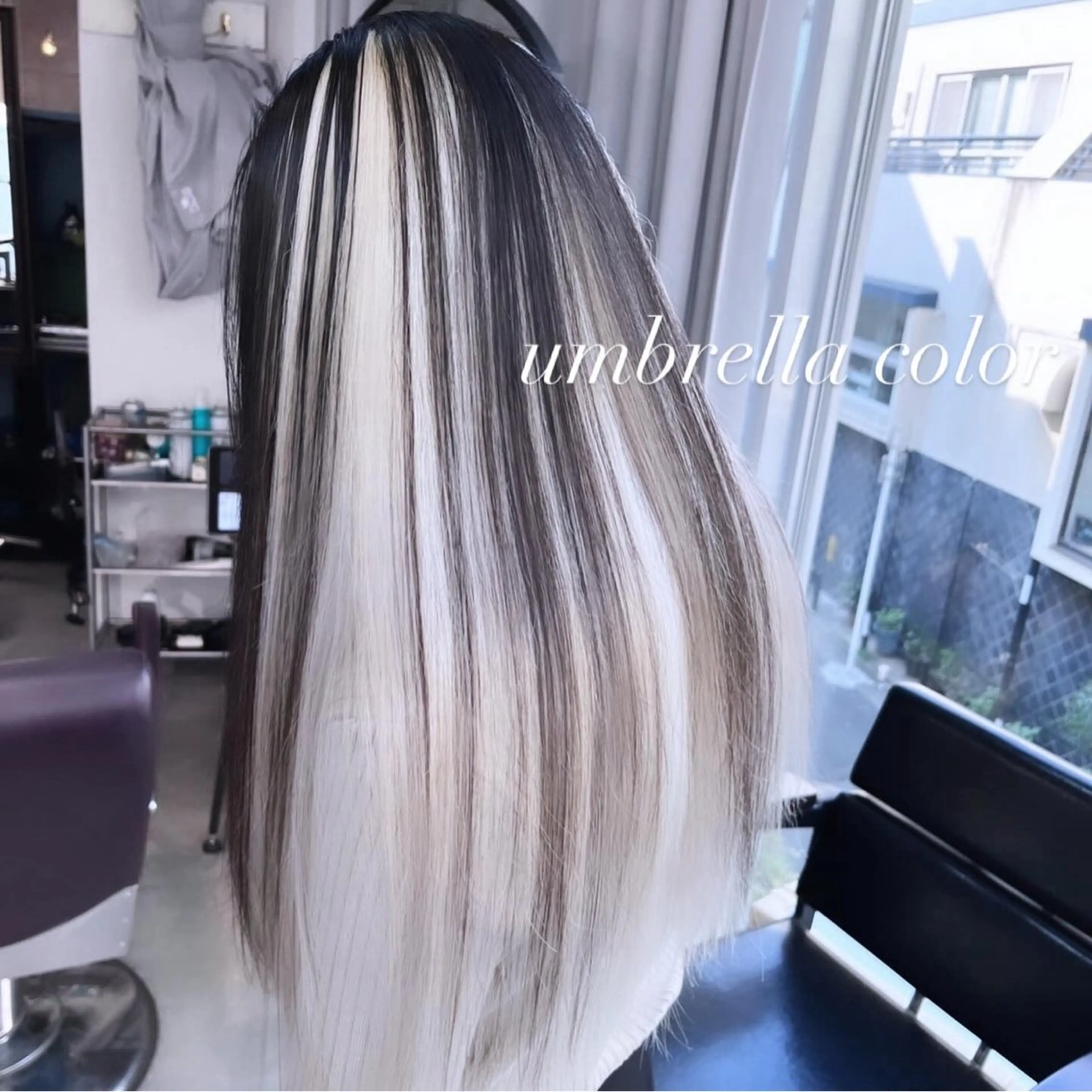 ロング カラー カット ヘアカラー トリートメント ヘアセット 💜ハイトーン💛 マジカルかいちゃんのヘアスタイル