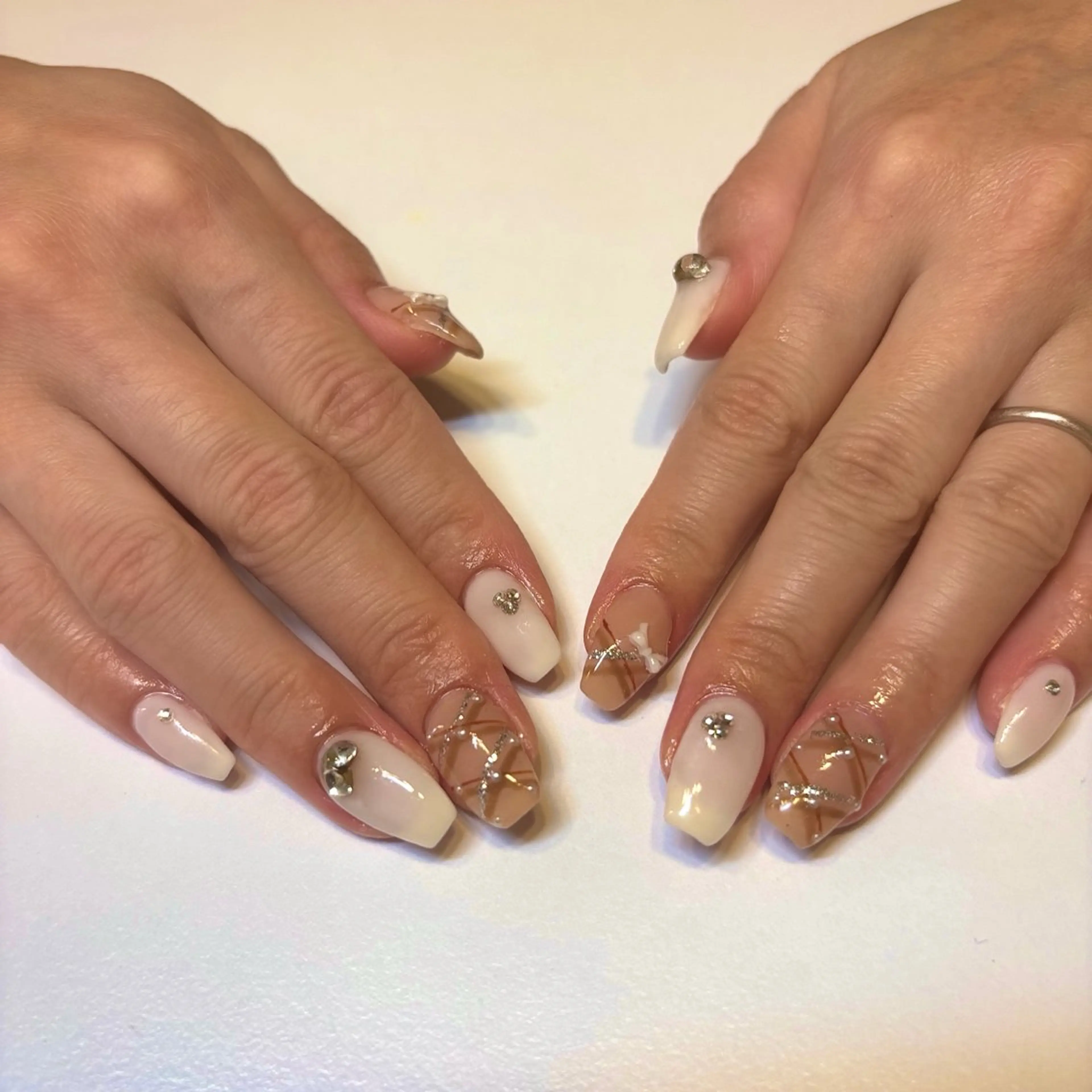 ネイル ハンドネイル ️🩵Merci Miyu 南堀江️のネイルデザイン