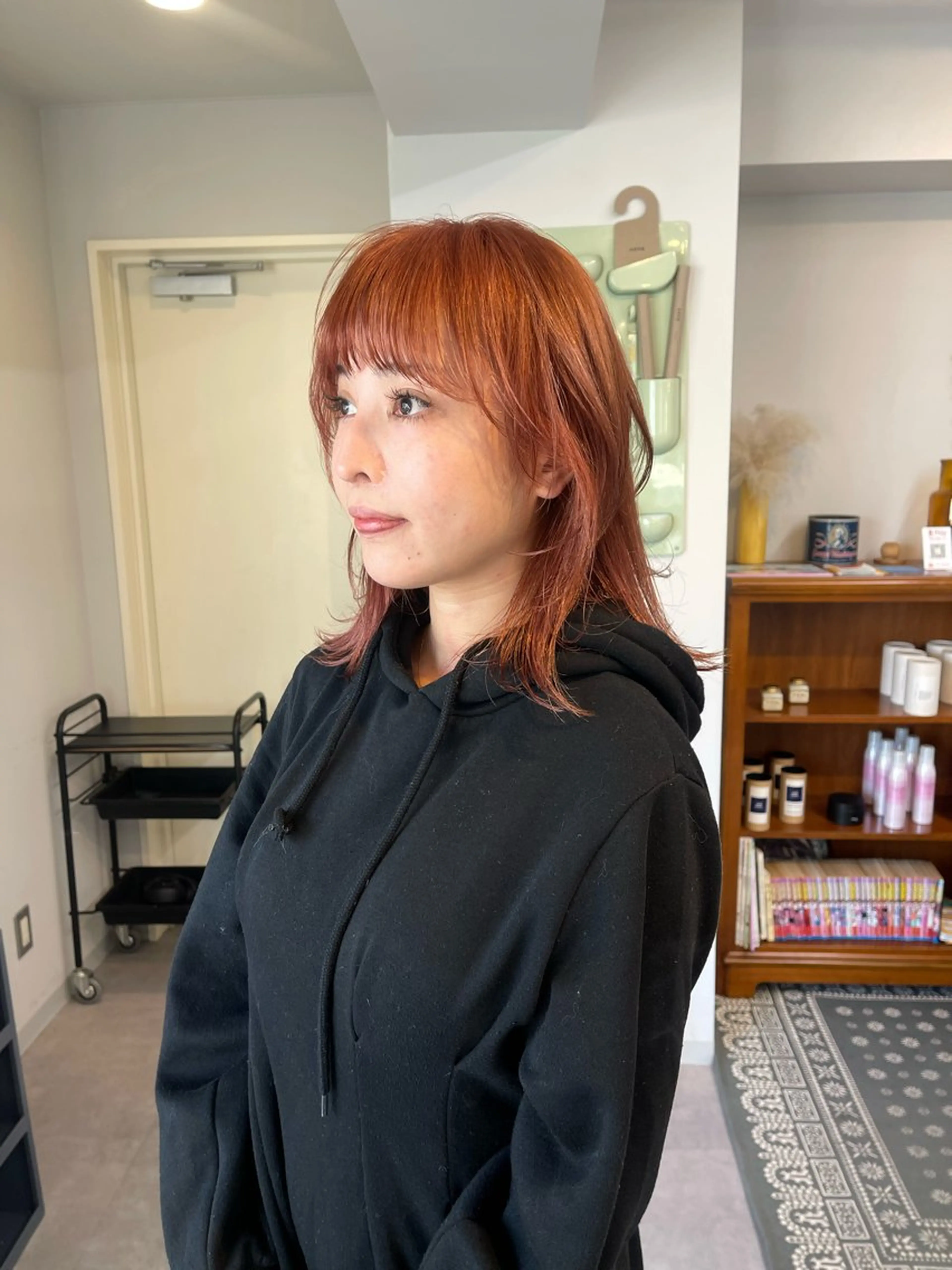 ミディアム カラー ベージュカラー ブリーチ オレンジ オレンジベージュ カット ヘアカラー トリートメント ✅ボブ/パーマ/ 表参道/KENTA✅のヘアスタイル