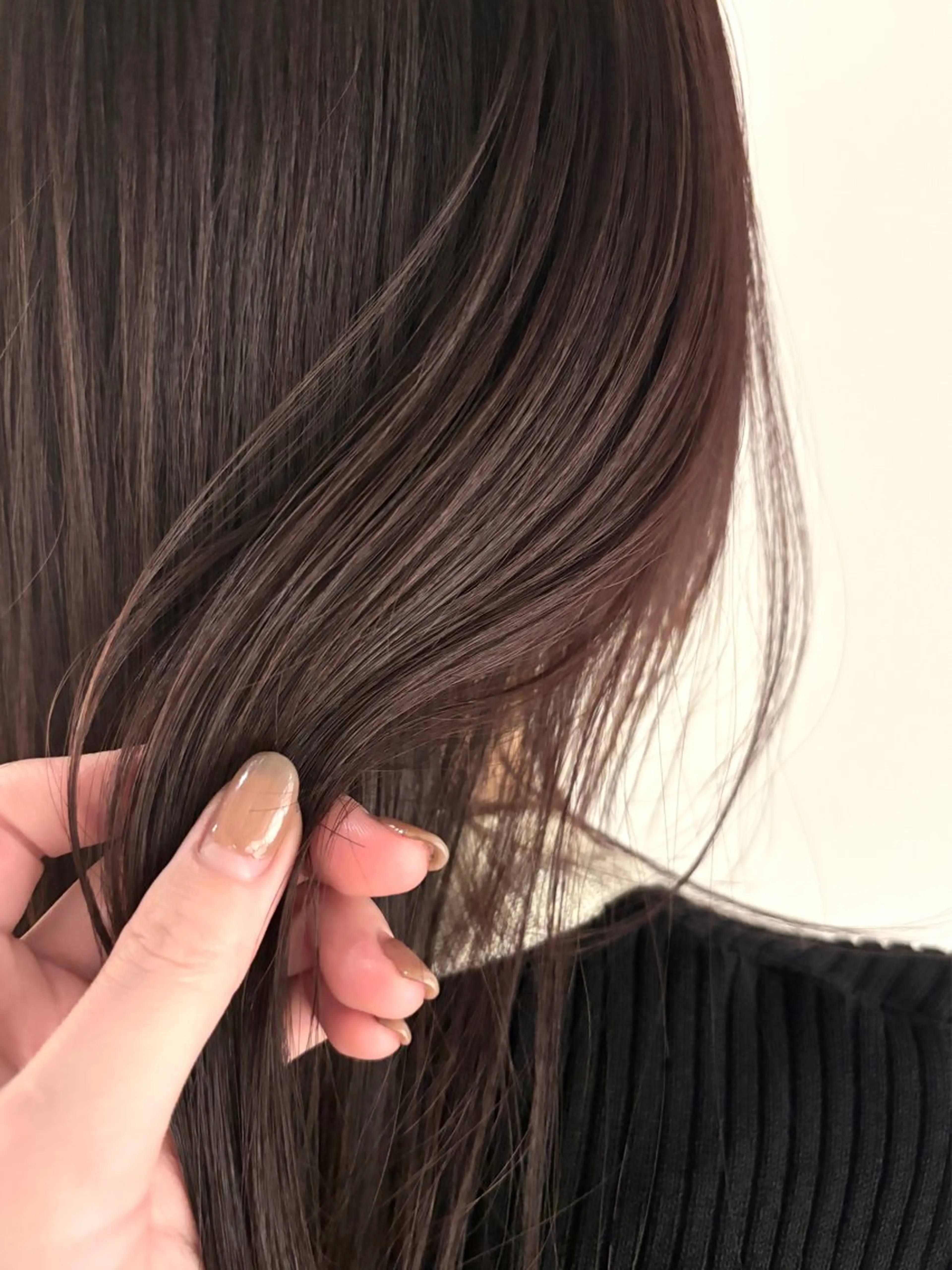 セミロング カラー ブラウンカラー ココアブラウン ヘアカラー トリートメント やまもと さえのヘアスタイル