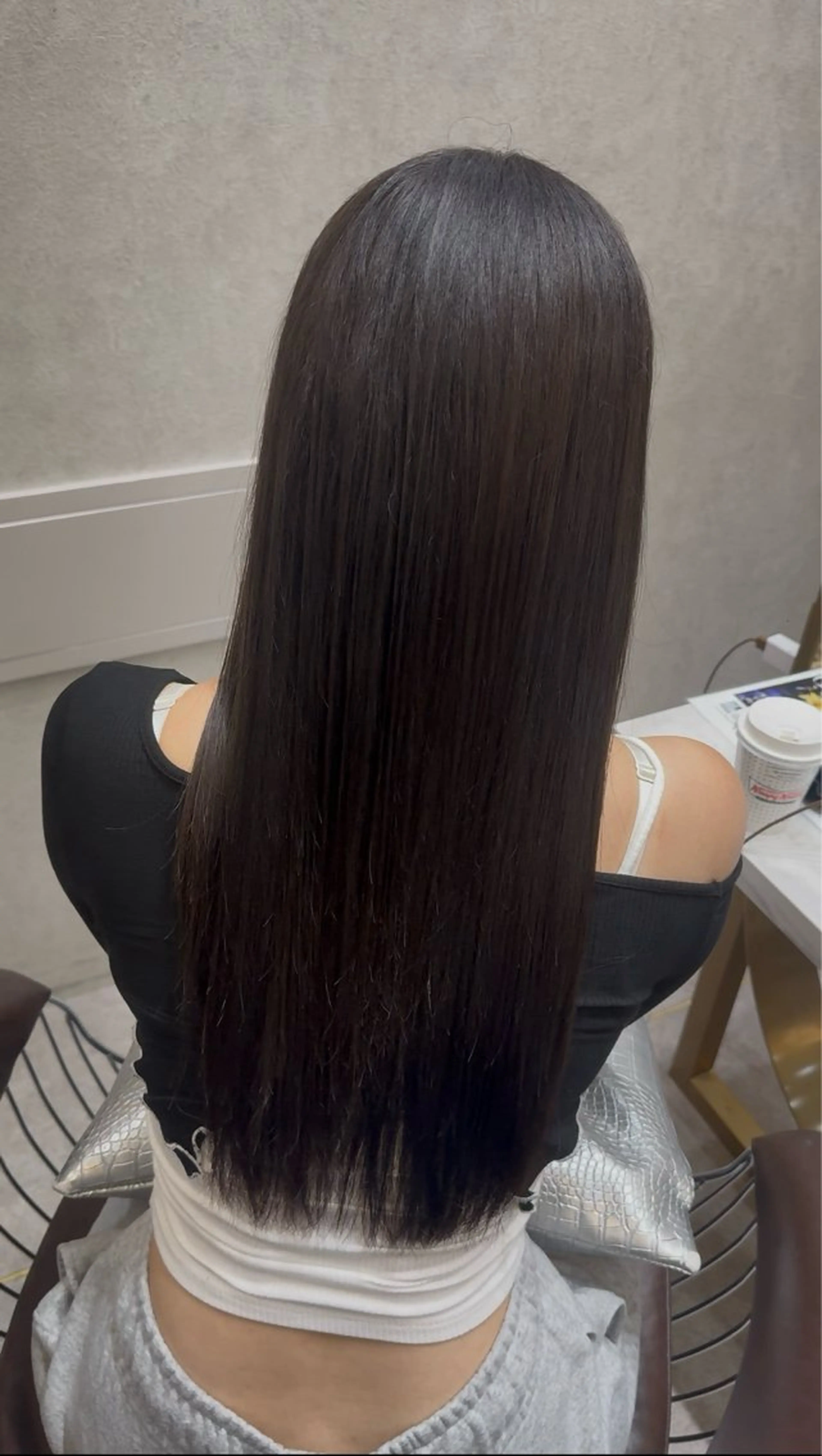 ロング ヘアカラー トリートメント Nanami/透明感 カラー/グレージュのヘアスタイル