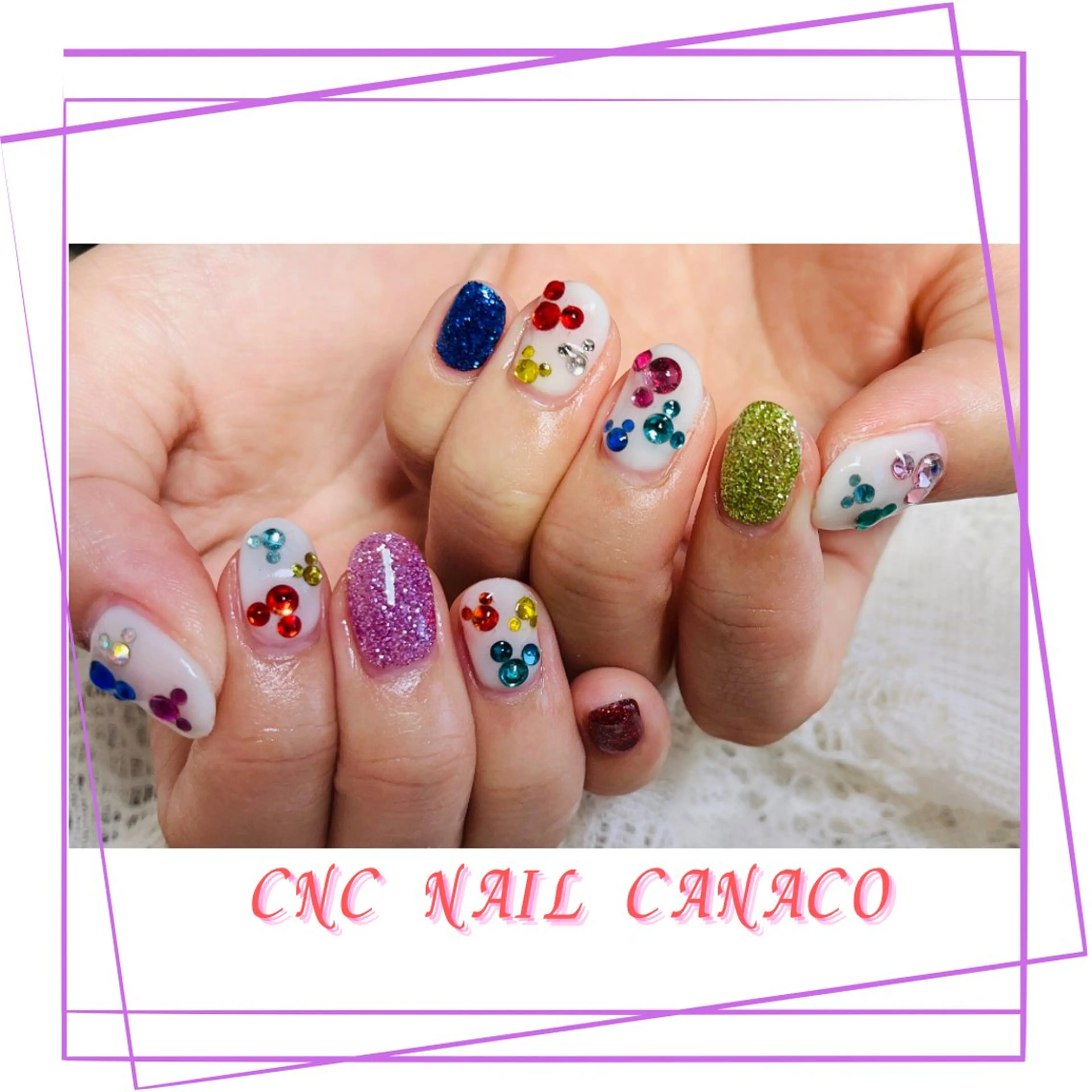 ネイル アートネイル メンズネイル 持ち込み ストーンネイル Felice所属・ベテランネイル cnc  nailのネイルデザイン