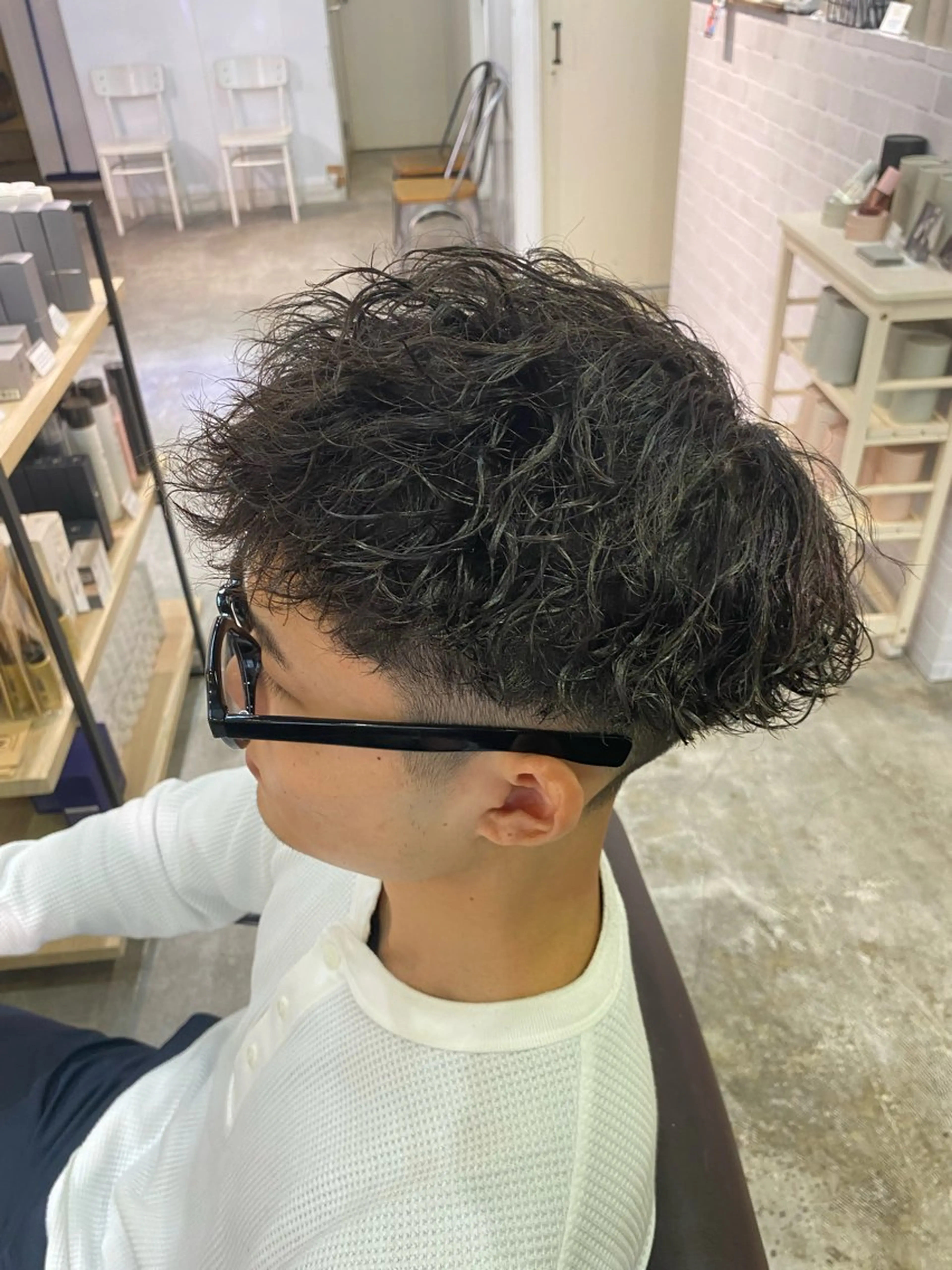 パーマ メンズ カット パーマ パーマ特化/海外風 パーマフェザー/真生のヘアスタイル