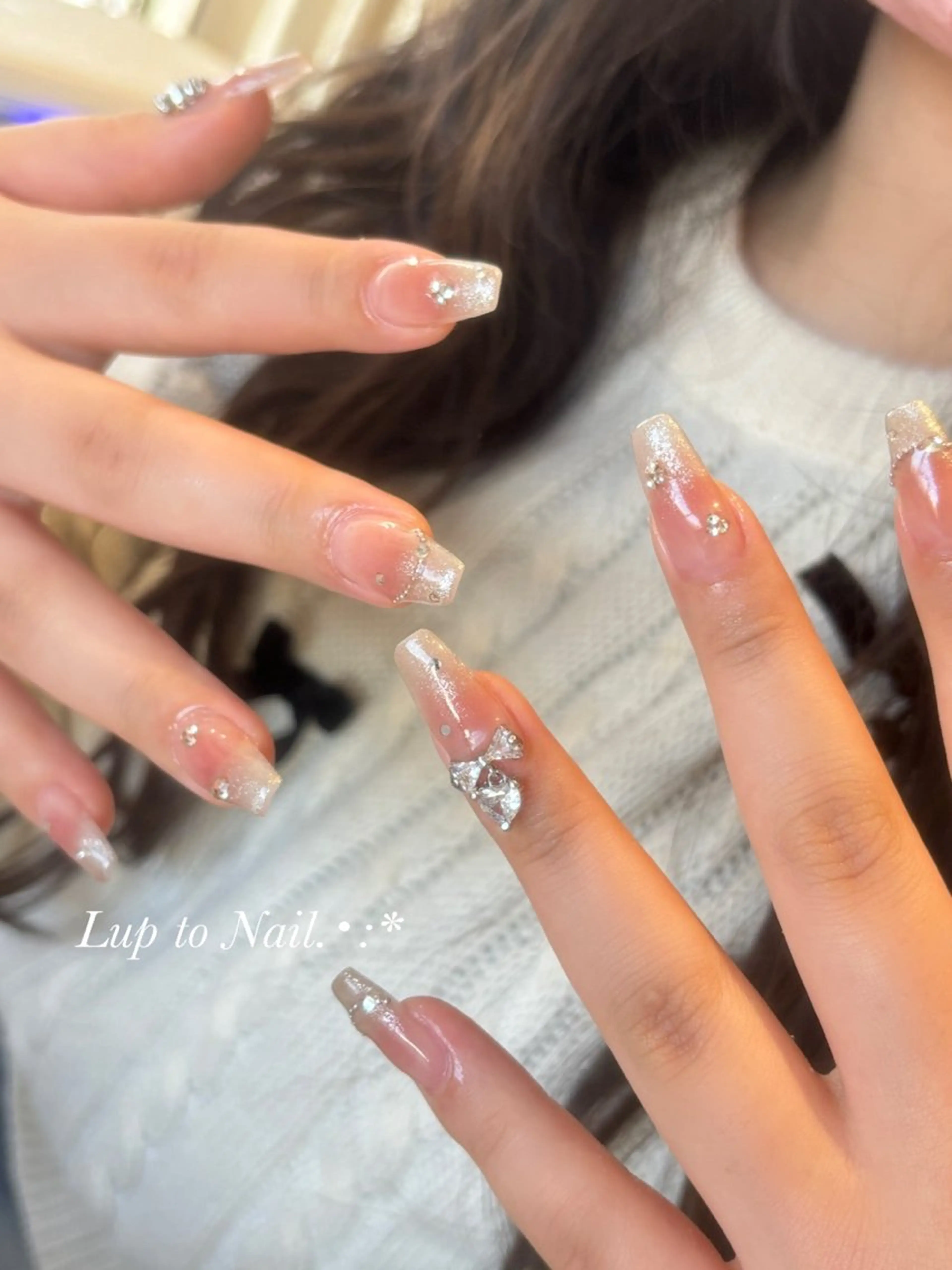 ネイル スカルプネイル 春ネイル Lupto　Nail 【リップトゥネイル】のネイルデザイン