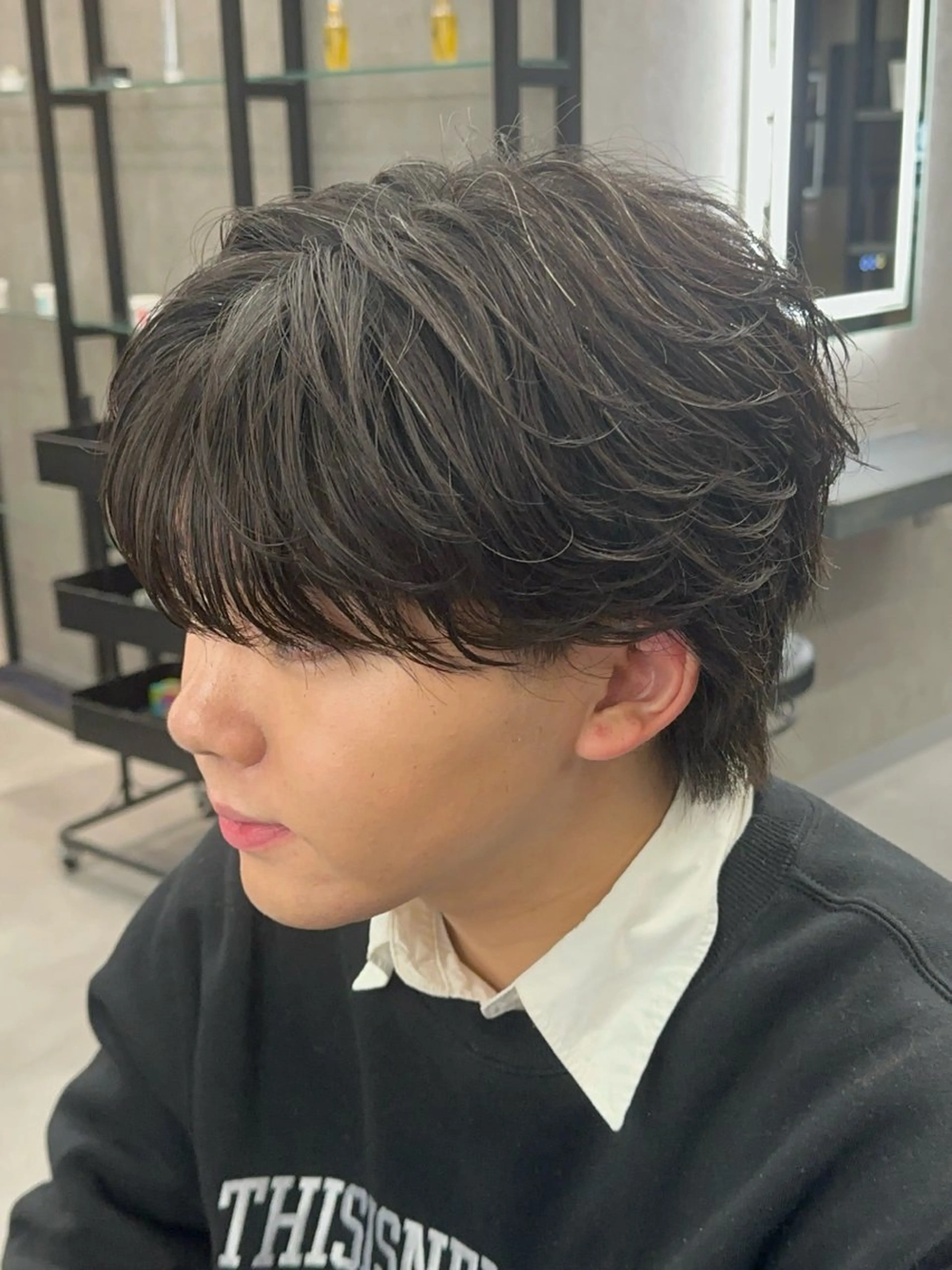 カラー パーマ メンズ メンズパーマ ニュアンスパーマ カット パーマ 札幌メンズヘア指名 No.1光👑👑のヘアスタイル