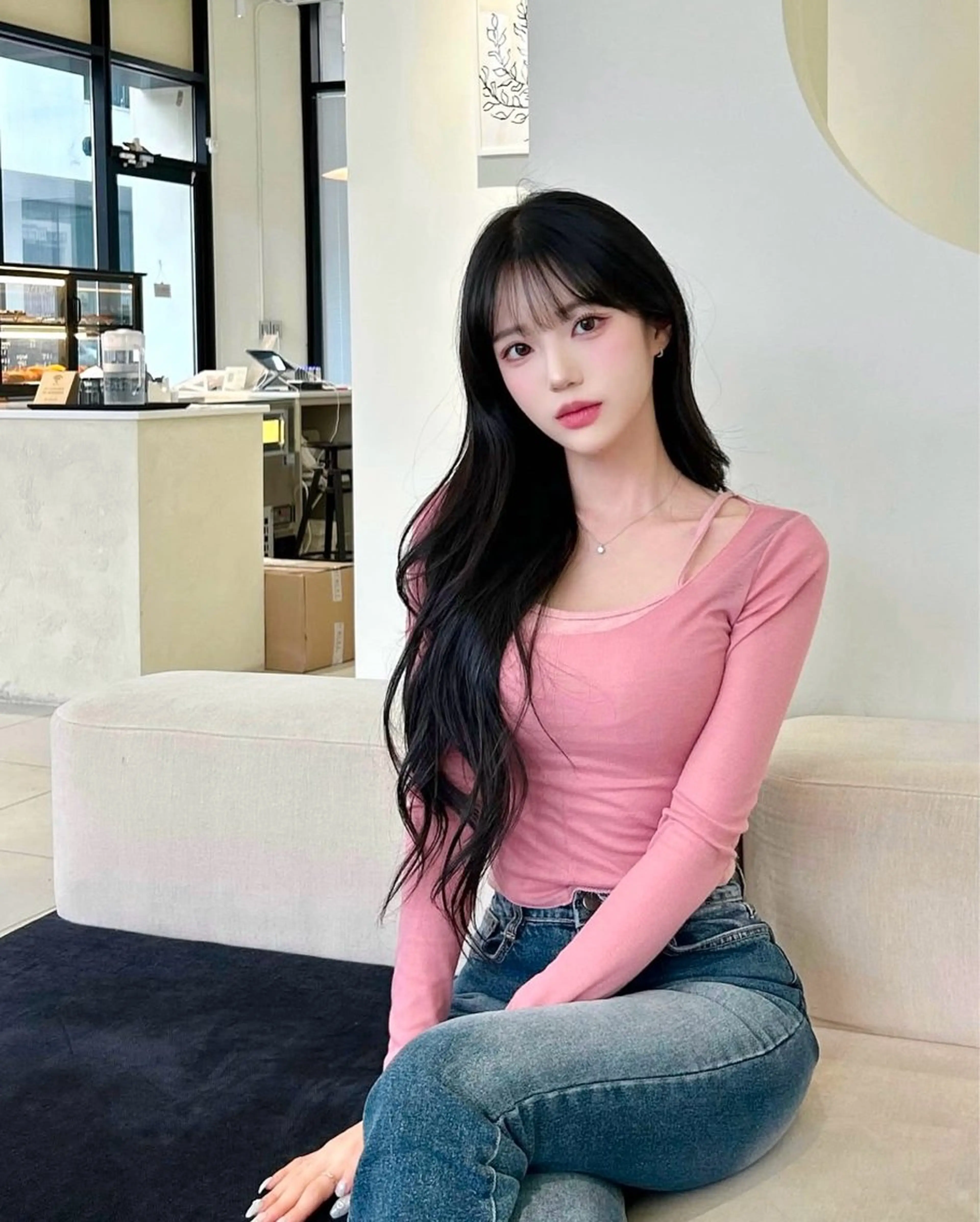 ロング カラー パーマ ヘアアレンジ メンズ キッズ カット ヘアカラー トリートメント ヘッドスパ ヘアセット 上品＆韓国風 🥀海心🥀のヘアスタイル