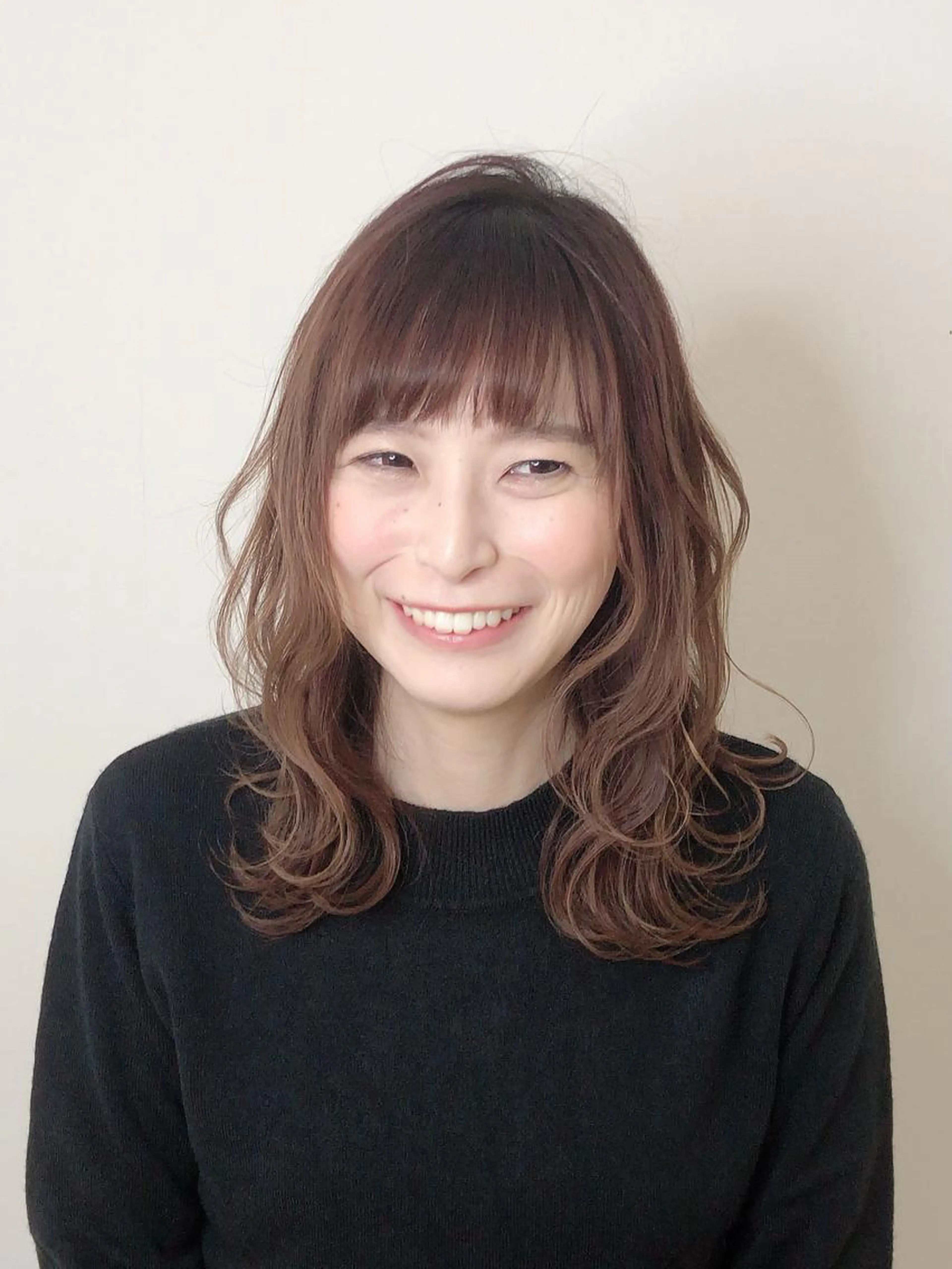 前髪だけの縮毛矯正の写真