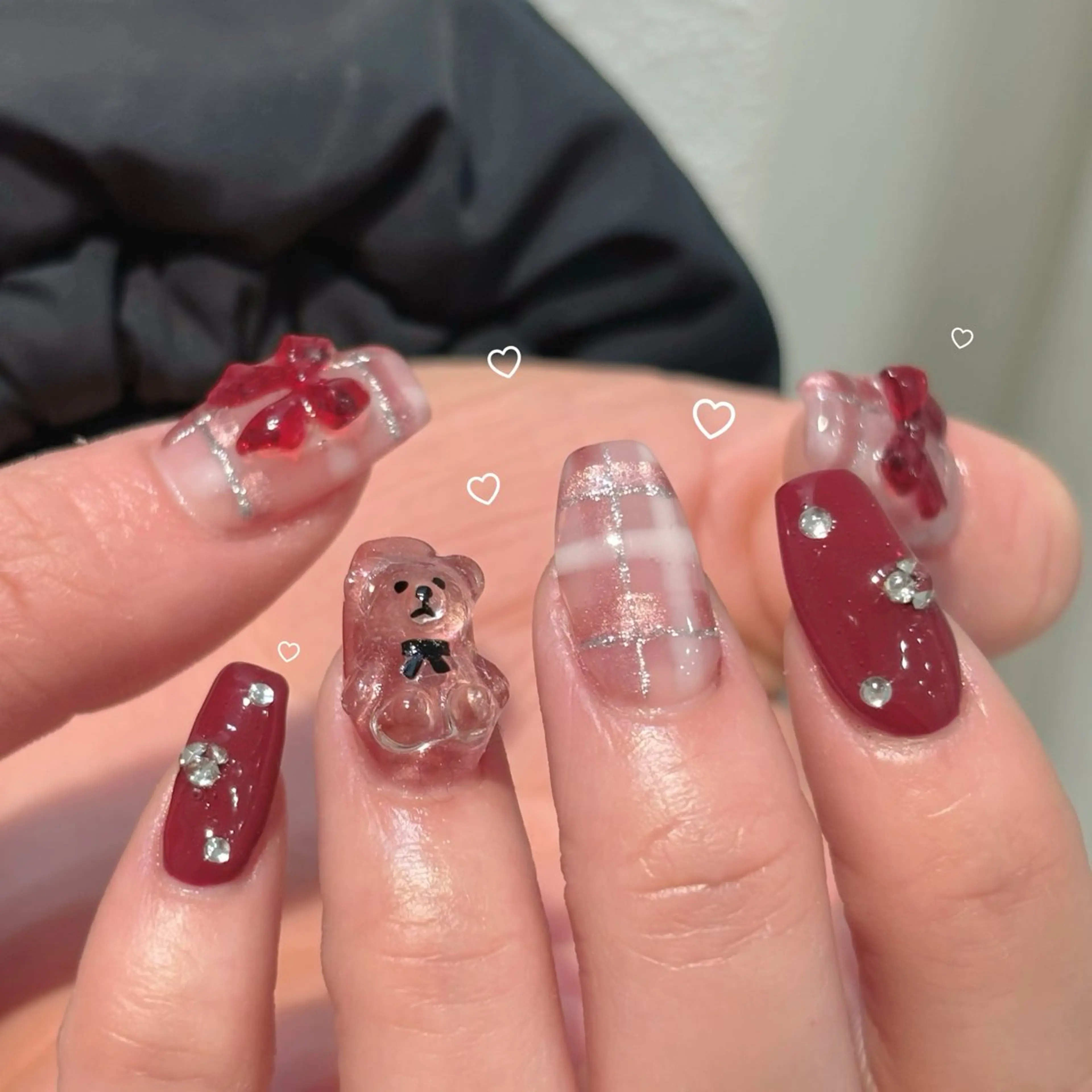 ネイル アートネイル ロングネイル ハンドネイル 🩰ミキ/韓国♡ girlyネイル🩰のネイルデザイン