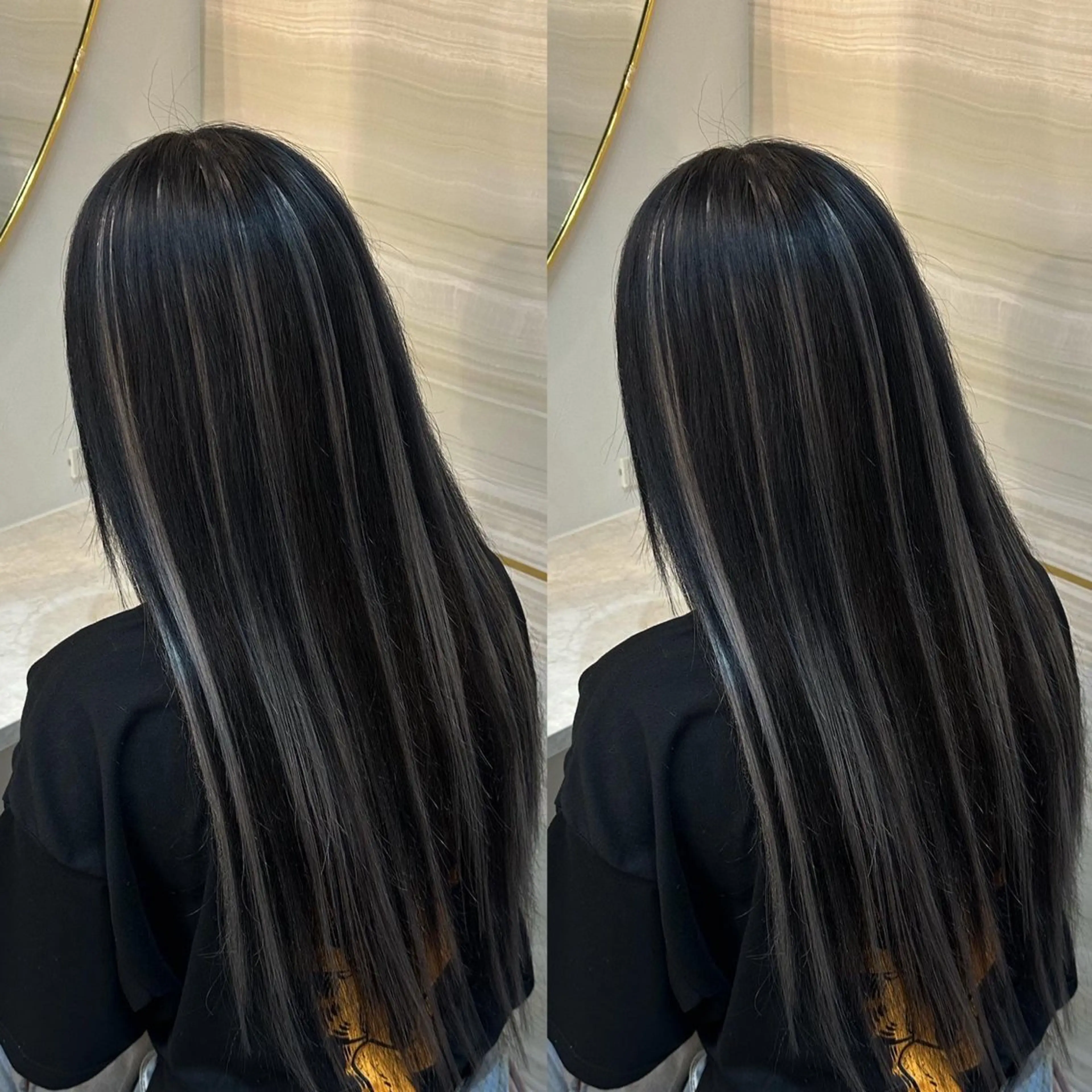 ロング シールエクステ エクステ ハイライト 髪質改善 ヨシンモリ 🦋‪NANA🦋‪ /韓国風/束感まつ毛のマツエク・マツパデザイン
