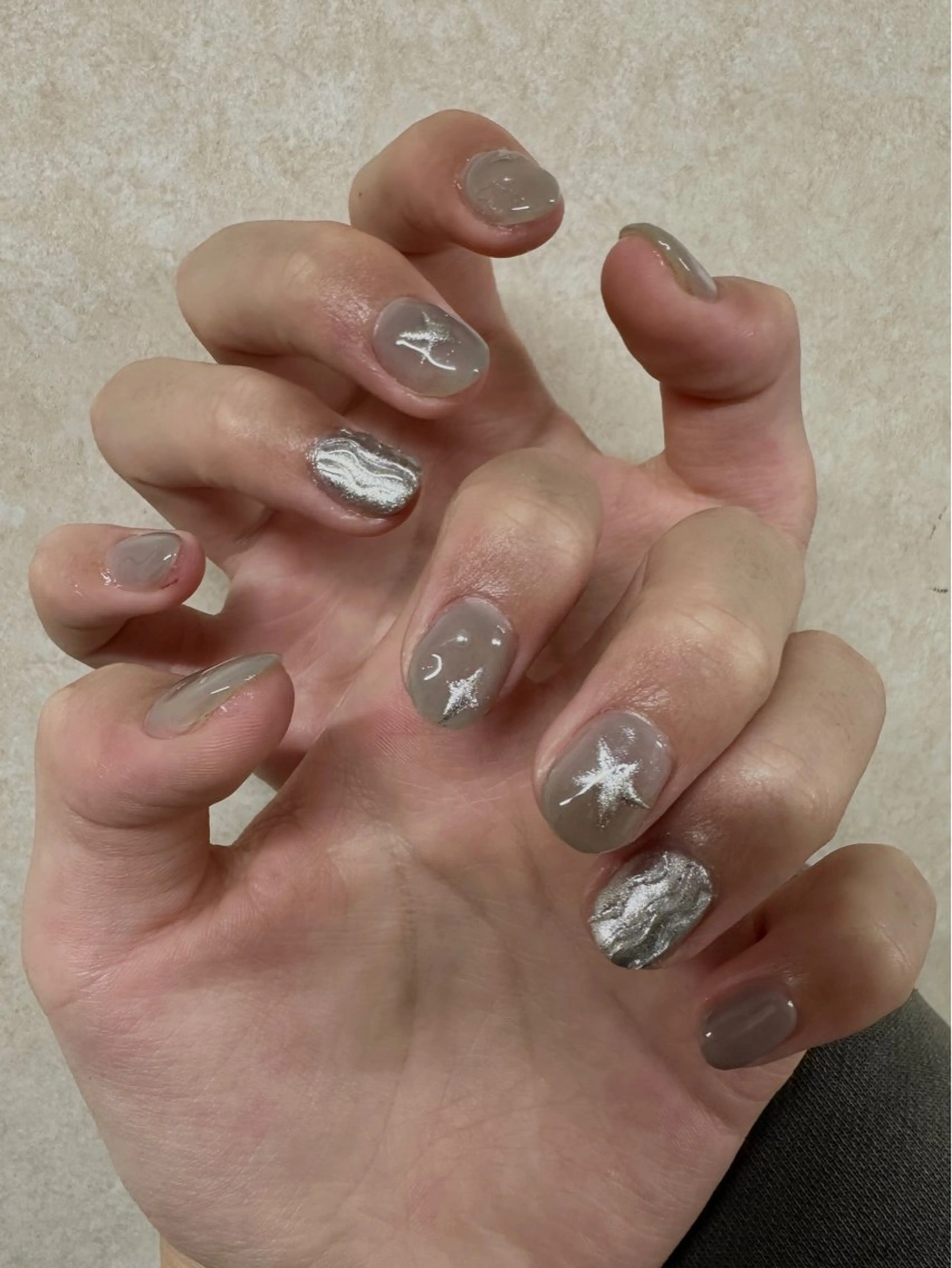 ネイル メンズネイル ミラーネイル POLISH サナのネイルデザイン