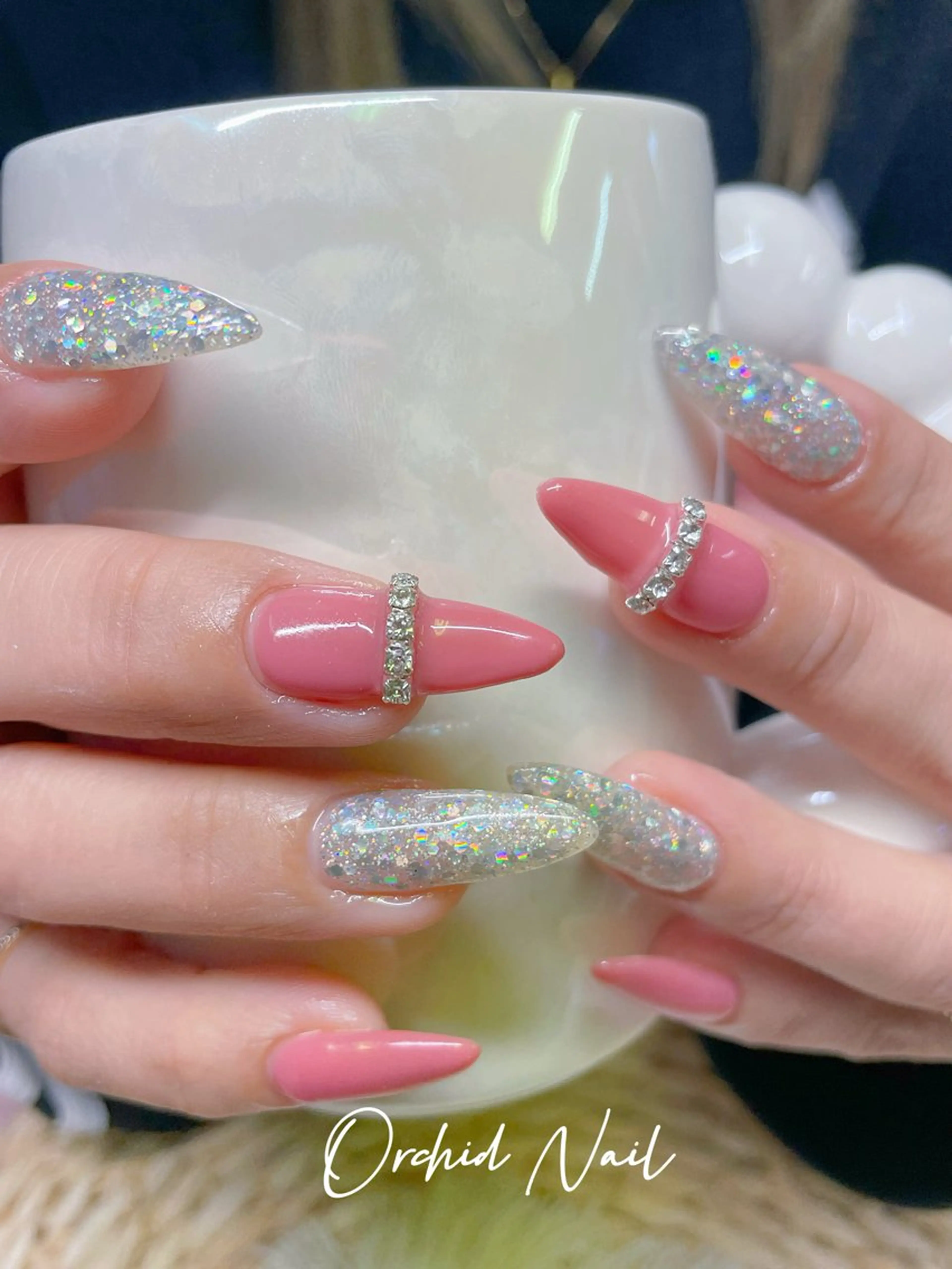ネイル ロングネイル ハンドネイル Orchid Nailのネイルデザイン