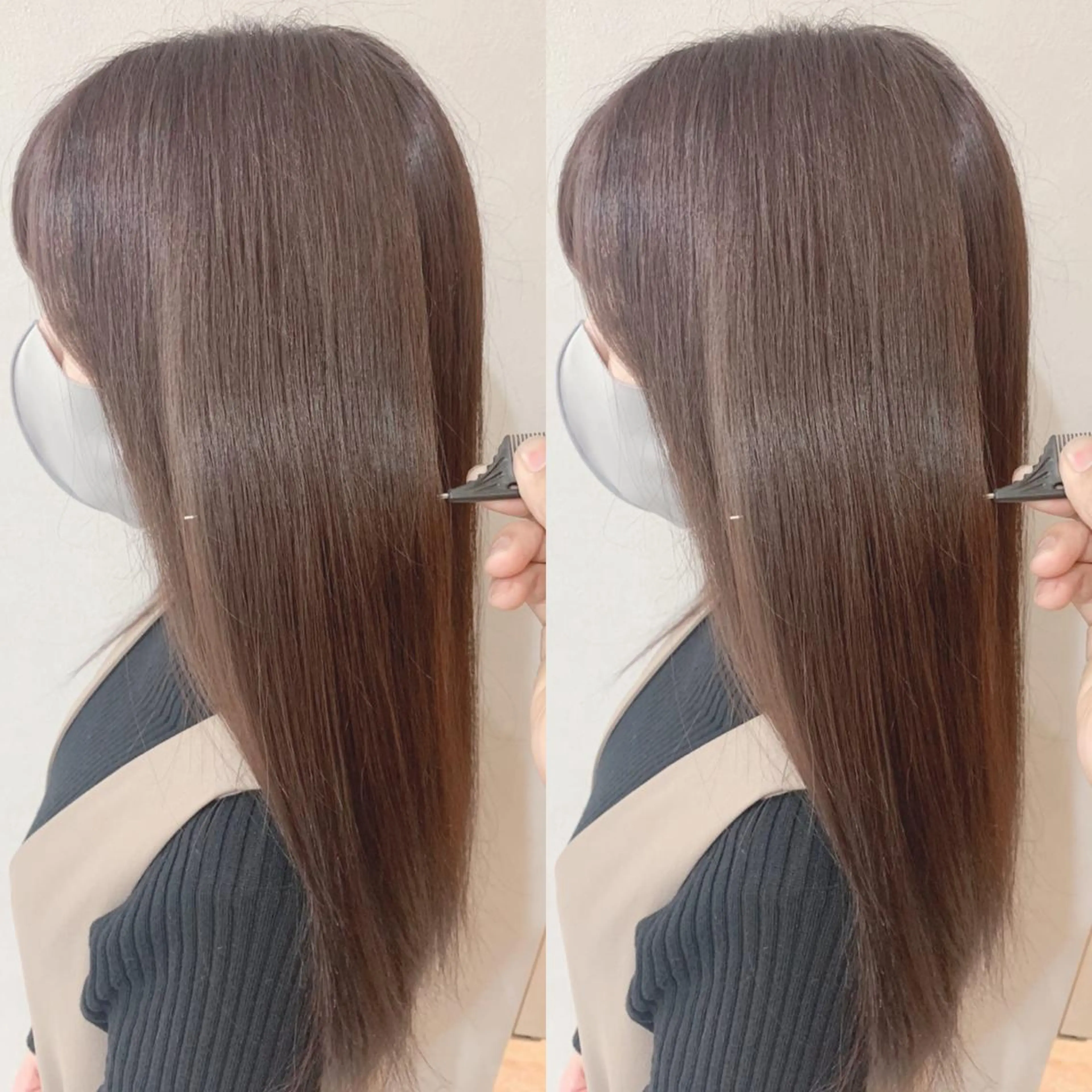 ロング 髪質改善 貸切サロンのヘアスタイル
