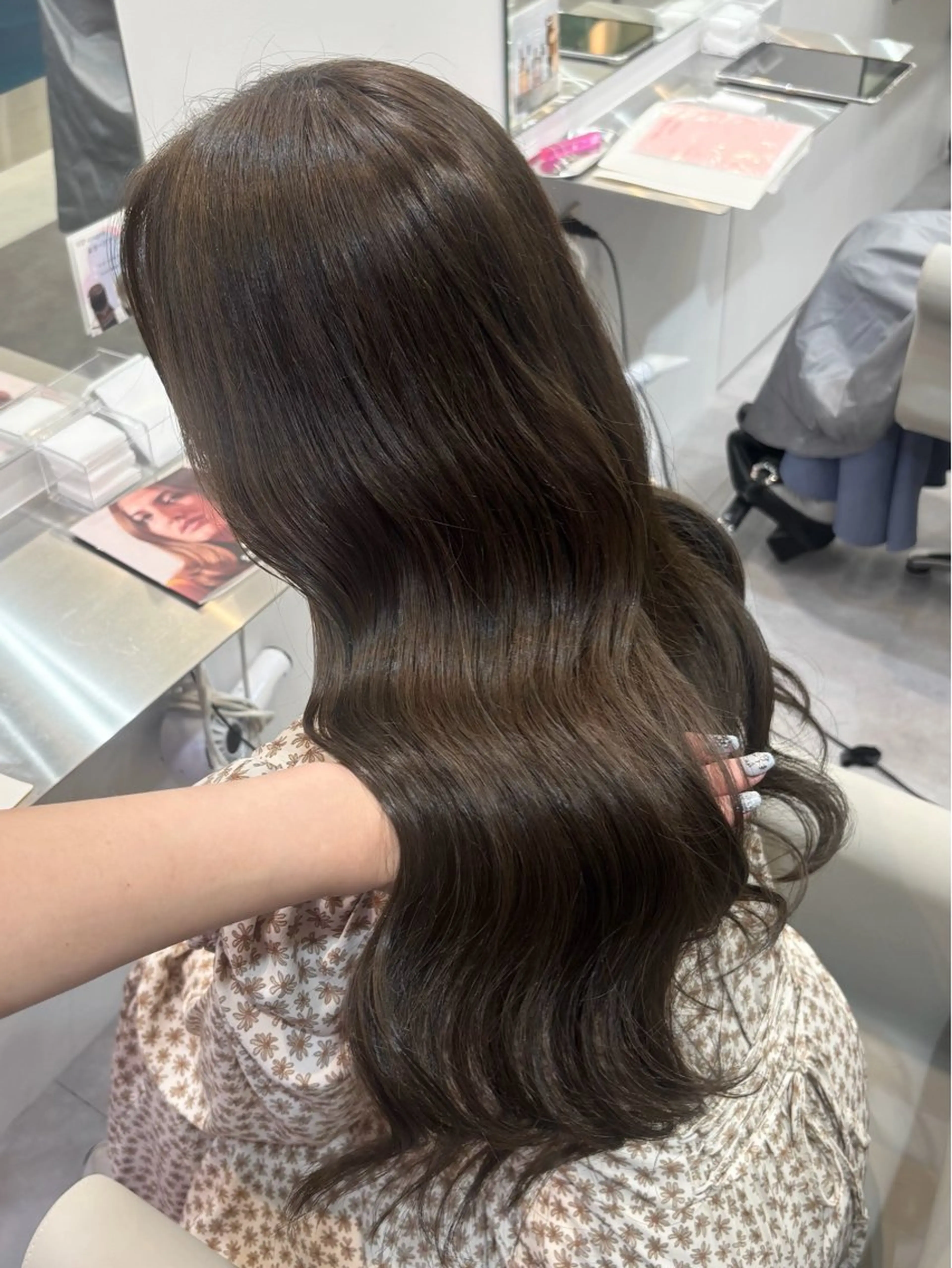 ロング ヘアカラー 顔周りカット/ボブ/ ツヤ髪/coconaのヘアスタイル