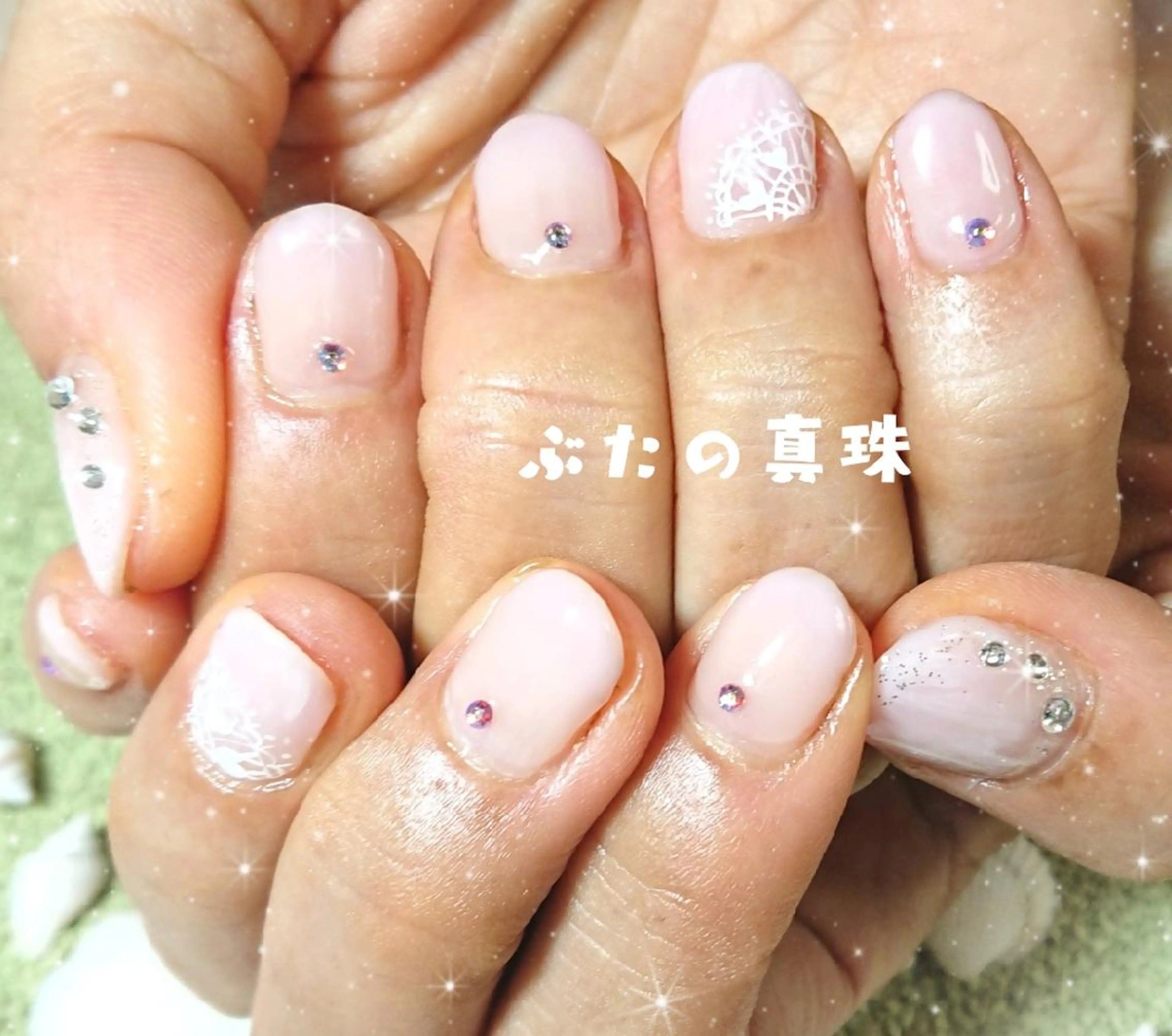 ネイル レース ハンドネイル 林 珠里のネイルデザイン