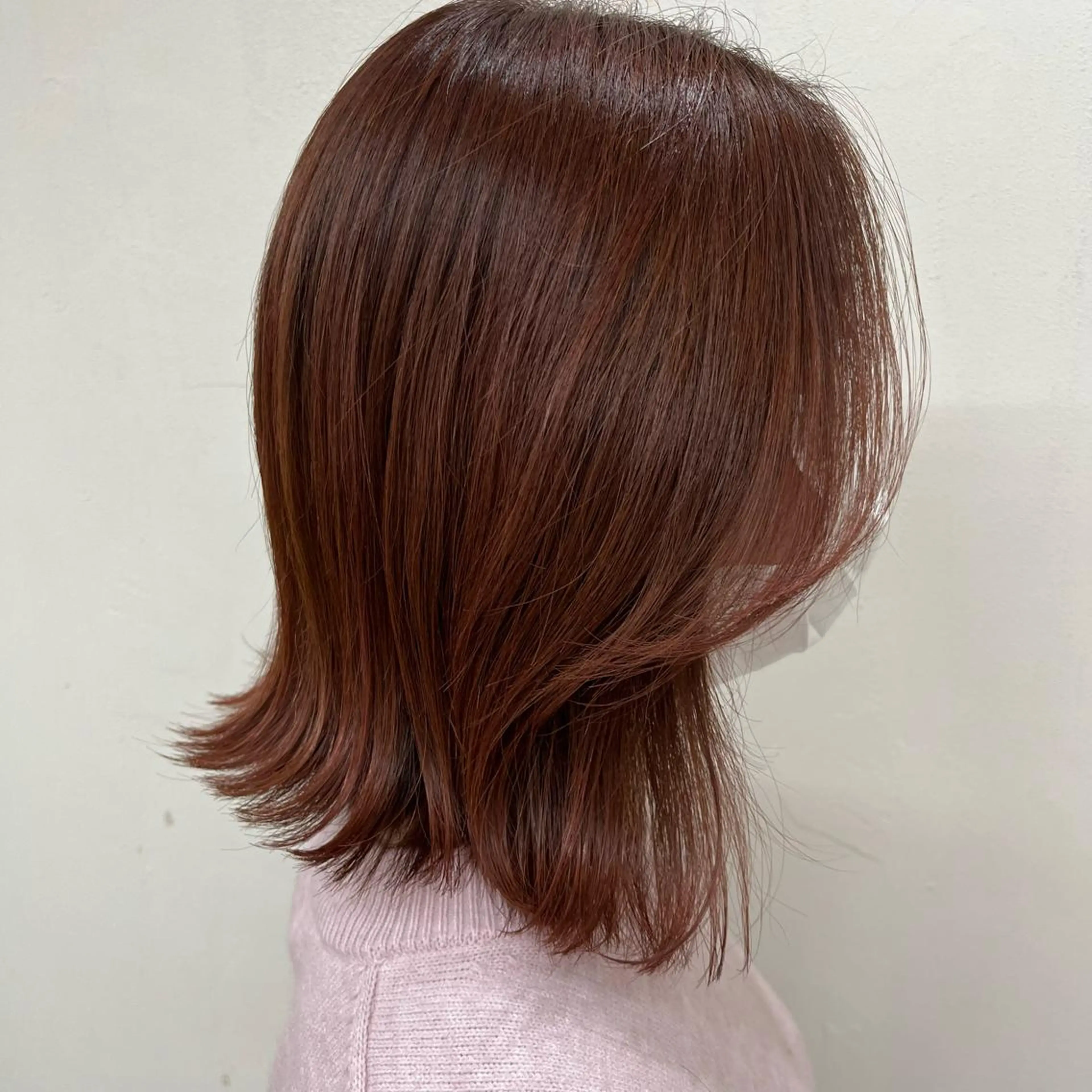 ミディアム カラー 顔周りカット 韓国風ヘア レイヤーカット カット ヘアカラー トリートメント ともか/透明感カラー /顔周りカットのヘアスタイル