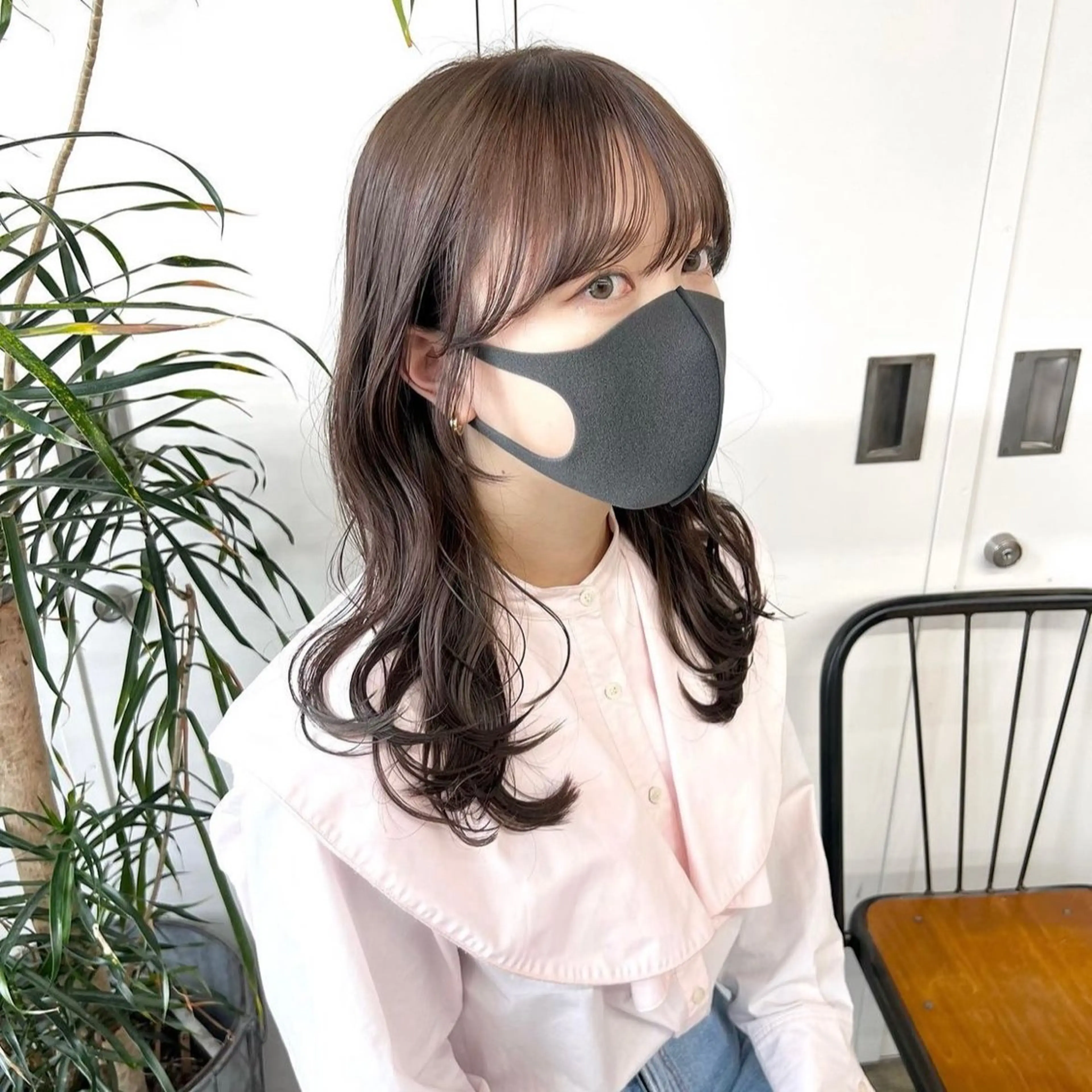 ロング カラー グレージュ 韓国風ヘア レイヤーカット ヘアカラー トリートメント 韓国 /男女🆗 細江　美紅のヘアスタイル
