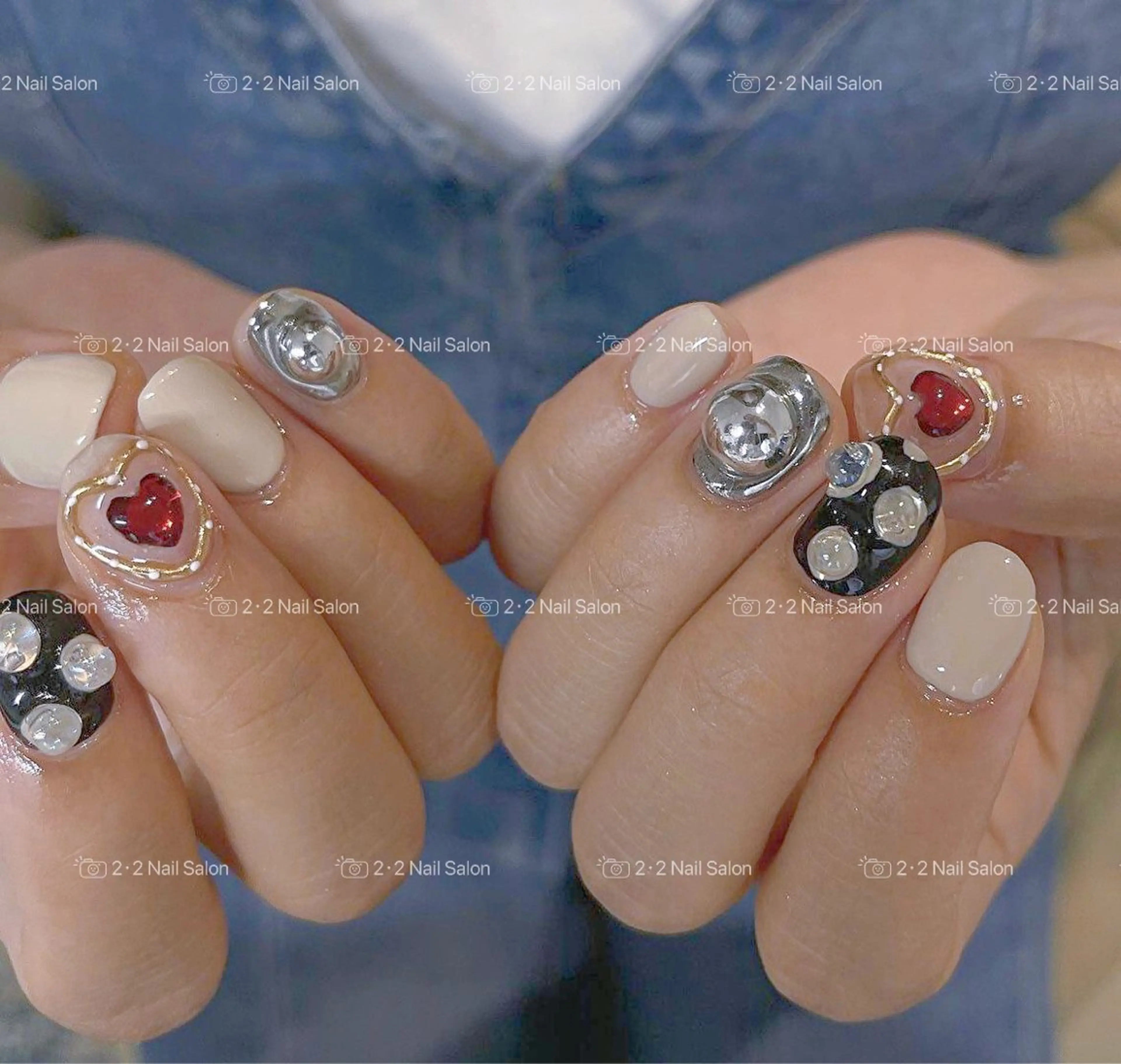 ネイル ハンドネイル 🦋y y Nail 🤍のネイルデザイン