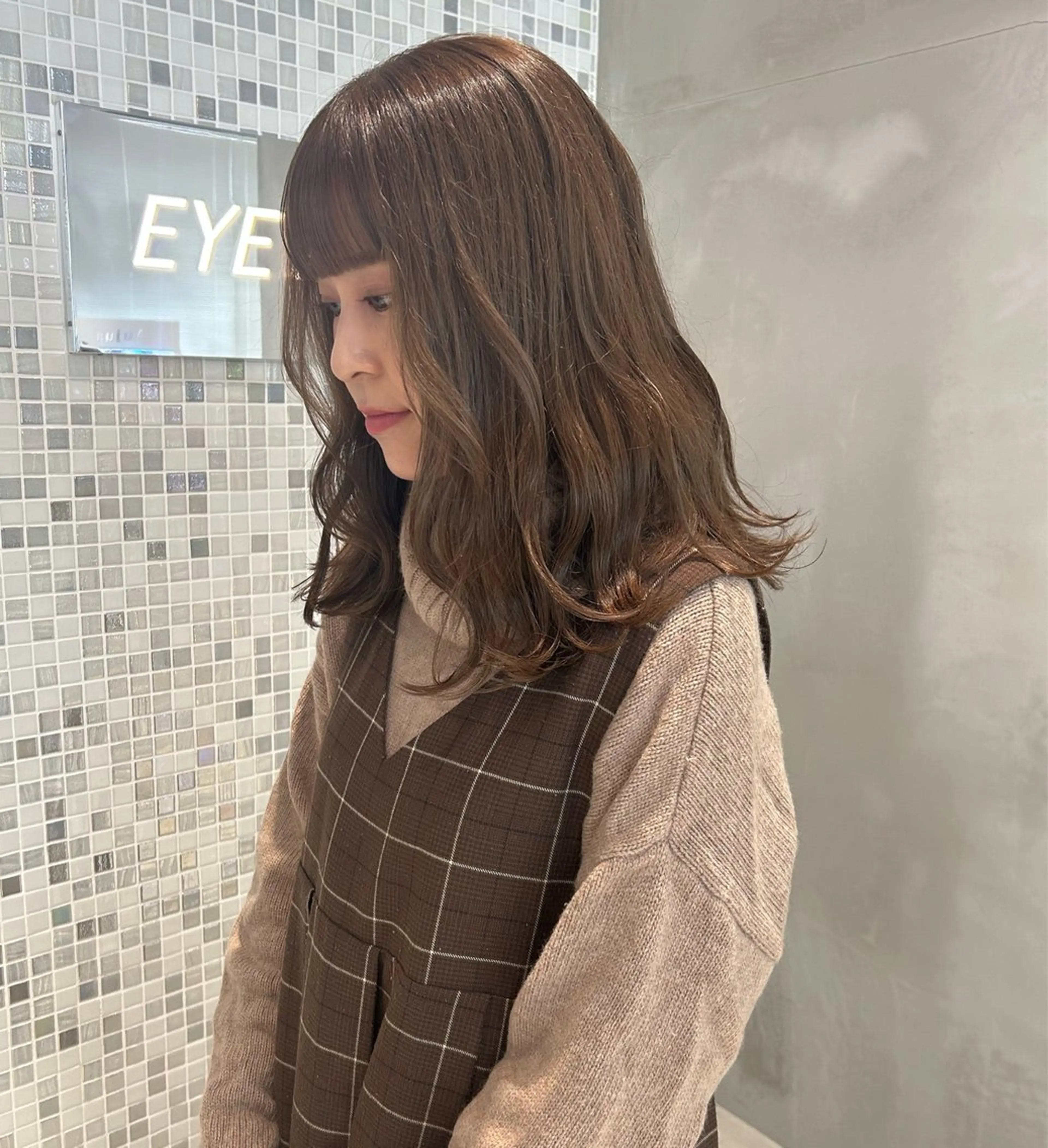 ミディアム カラー カット ヘアカラー トリートメント 透明感カラー🫧 nanohaのヘアスタイル