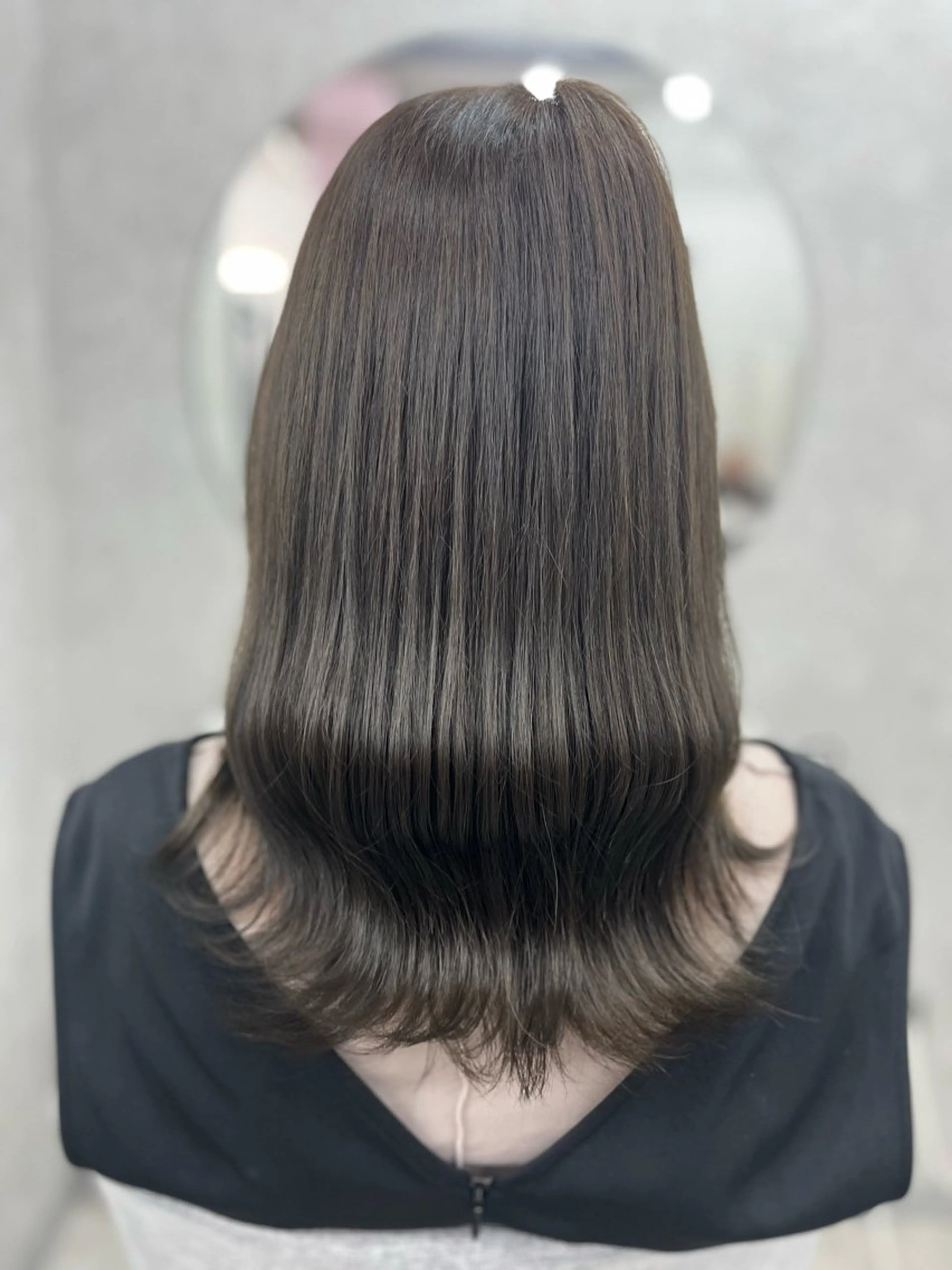 セミロング カラー ヘアカラー トリートメント ヘッドスパ 💖 ぴんくぼぶの人 💖西田ゆうなのヘアスタイル