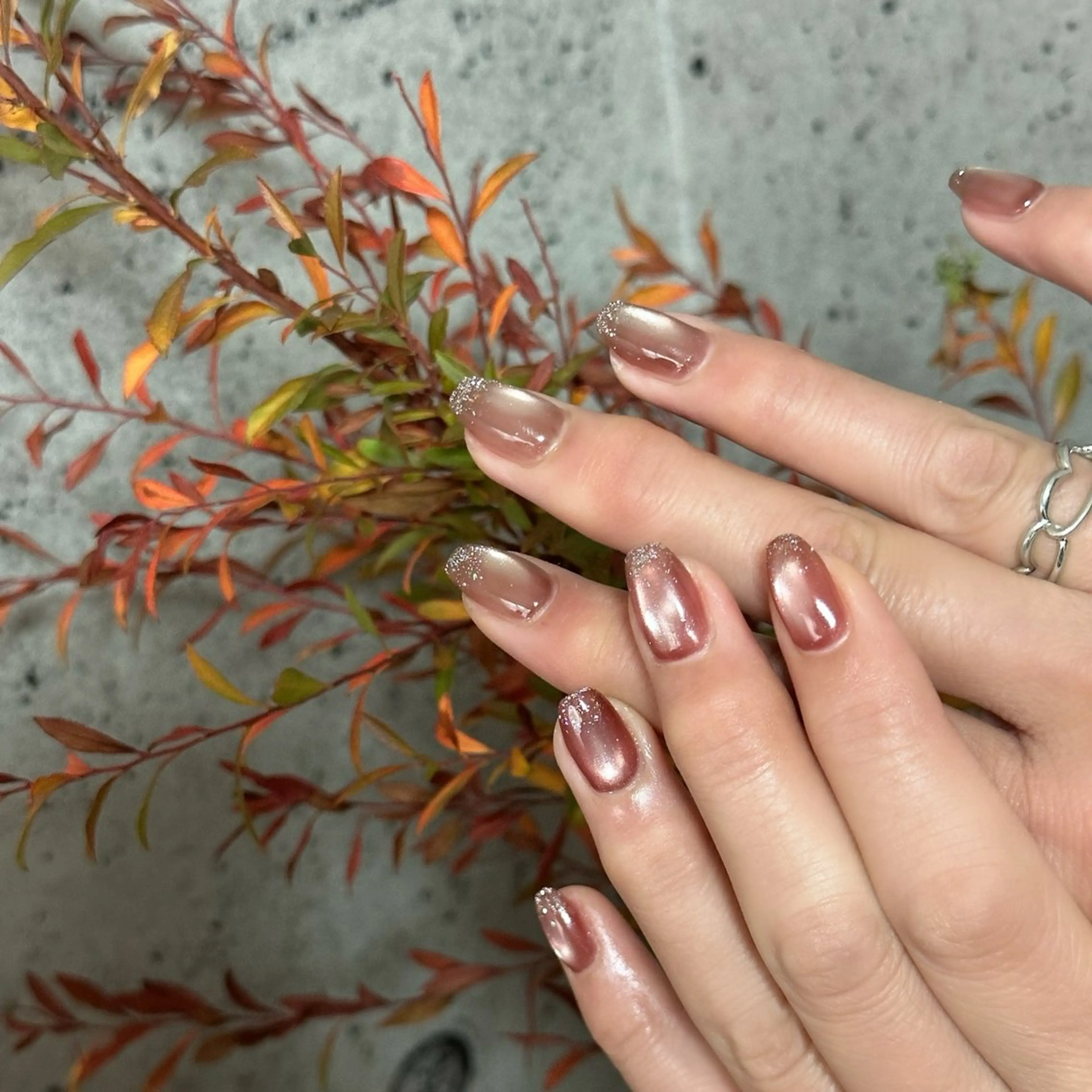 オフ込みマグネットデザインネイル・:*+.♡(※メニュー画像のデザイン)の写真