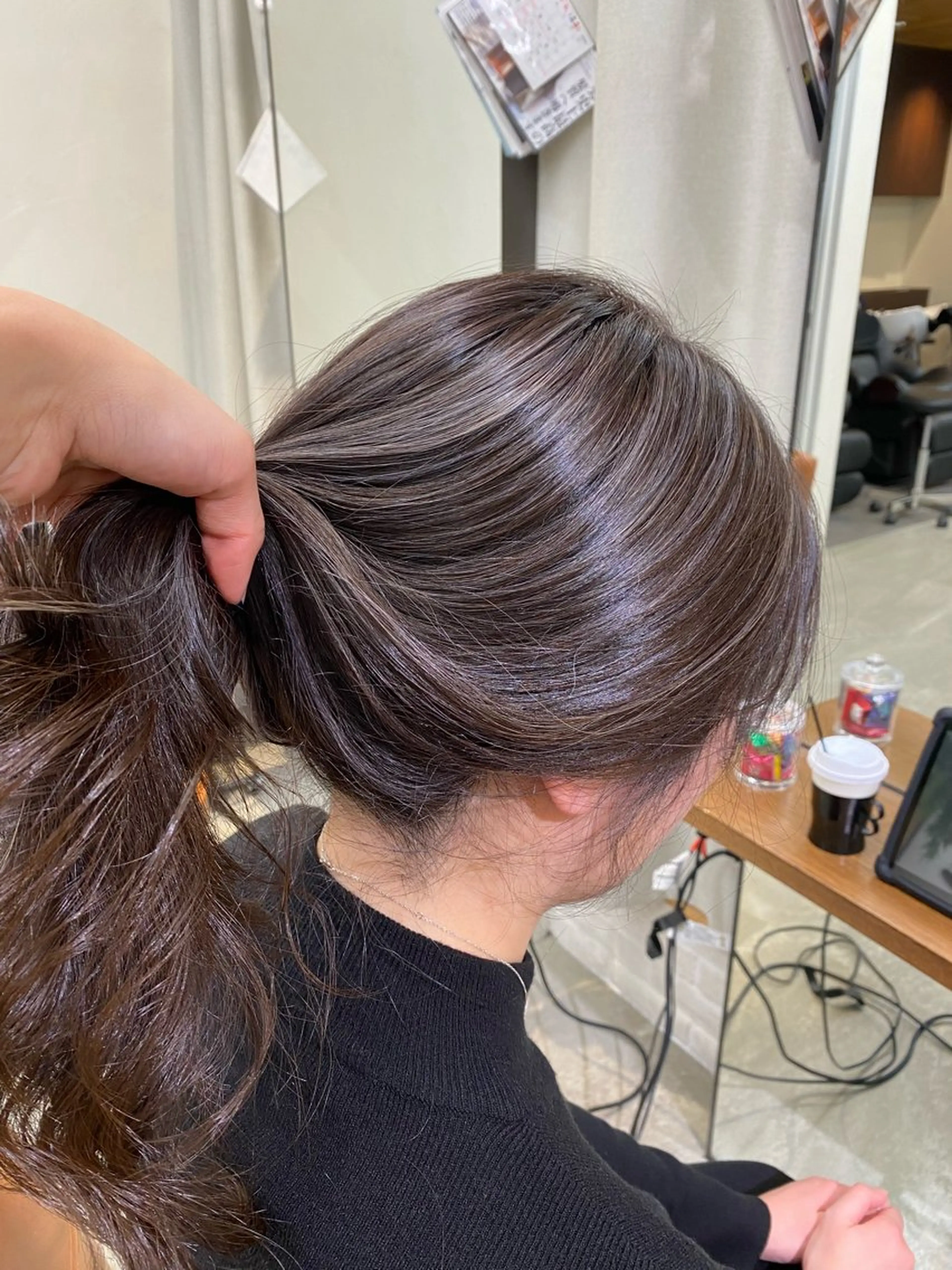 ロング ヘアカラー トリートメント 銀座/前髪顔まわり/ 透明感カラー/danのヘアスタイル