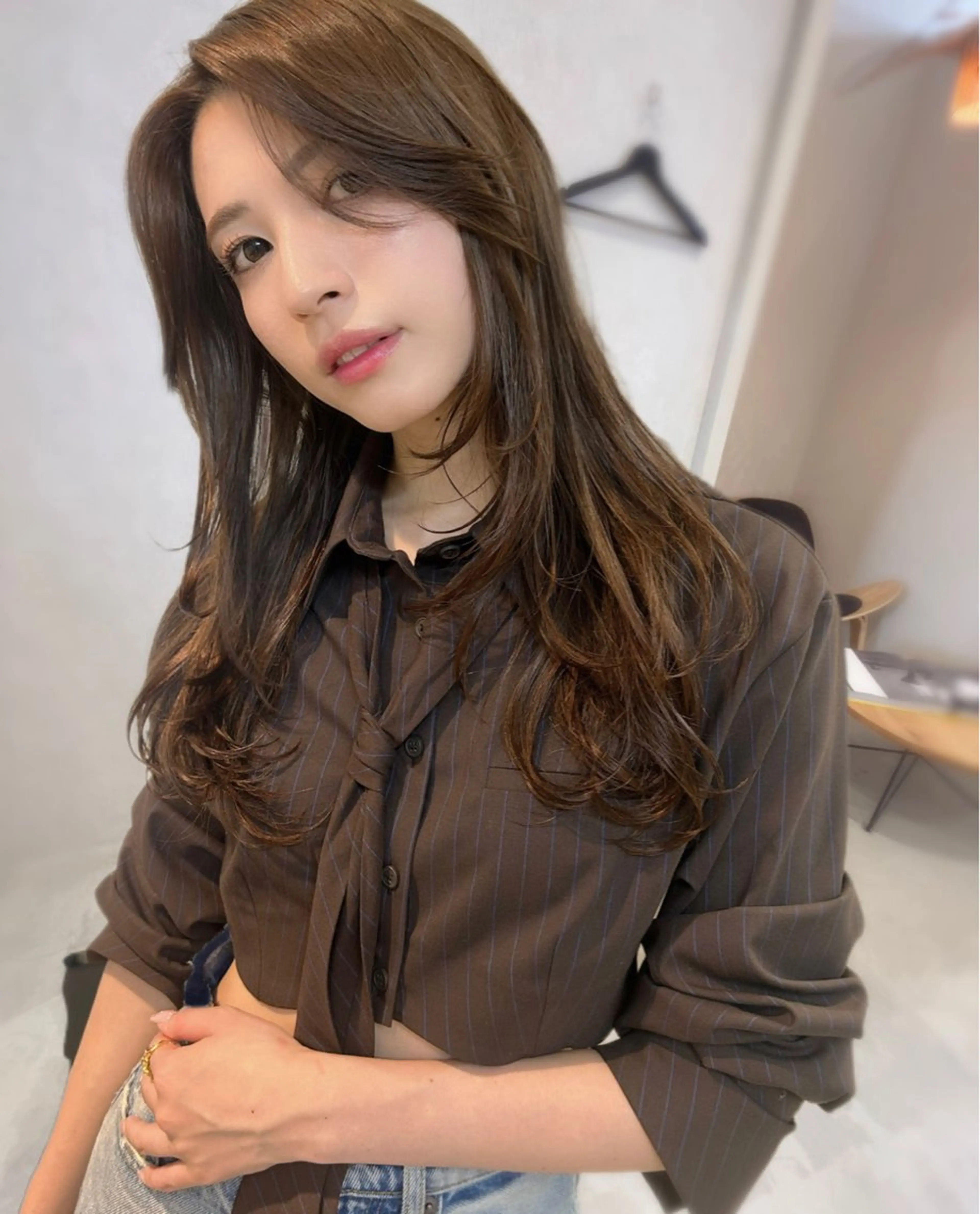 ロング カラー ブラウンカラー ヘーゼル レイヤーカット matsuzawa mihoのヘアスタイル