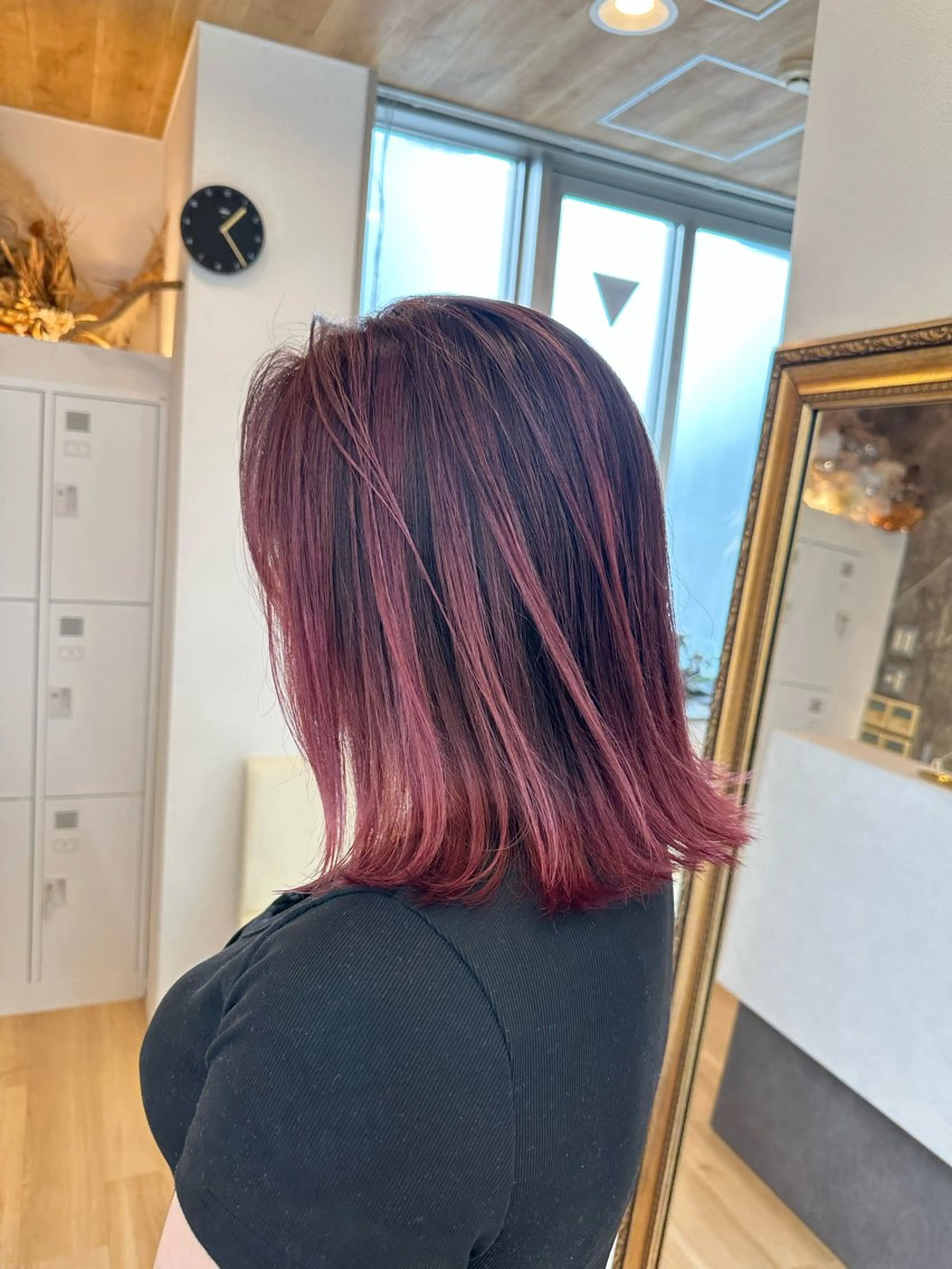 ミディアム カラー ヘアアレンジ カット ヘアカラー トリートメント 久米 治仁のヘアスタイル