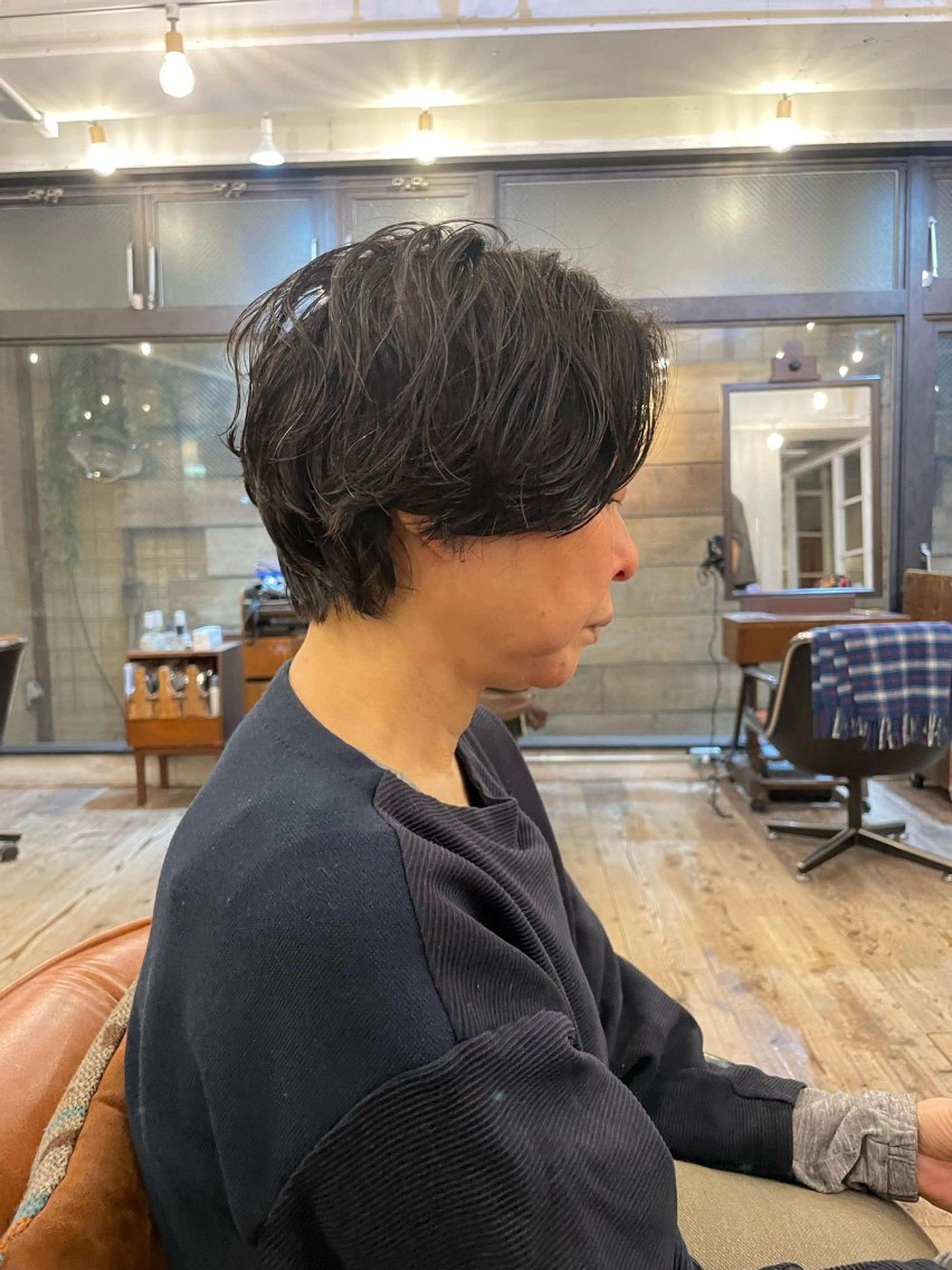 ショート 🍁レイヤー.ニュア ンスパーマ.🍁陸来のヘアスタイル
