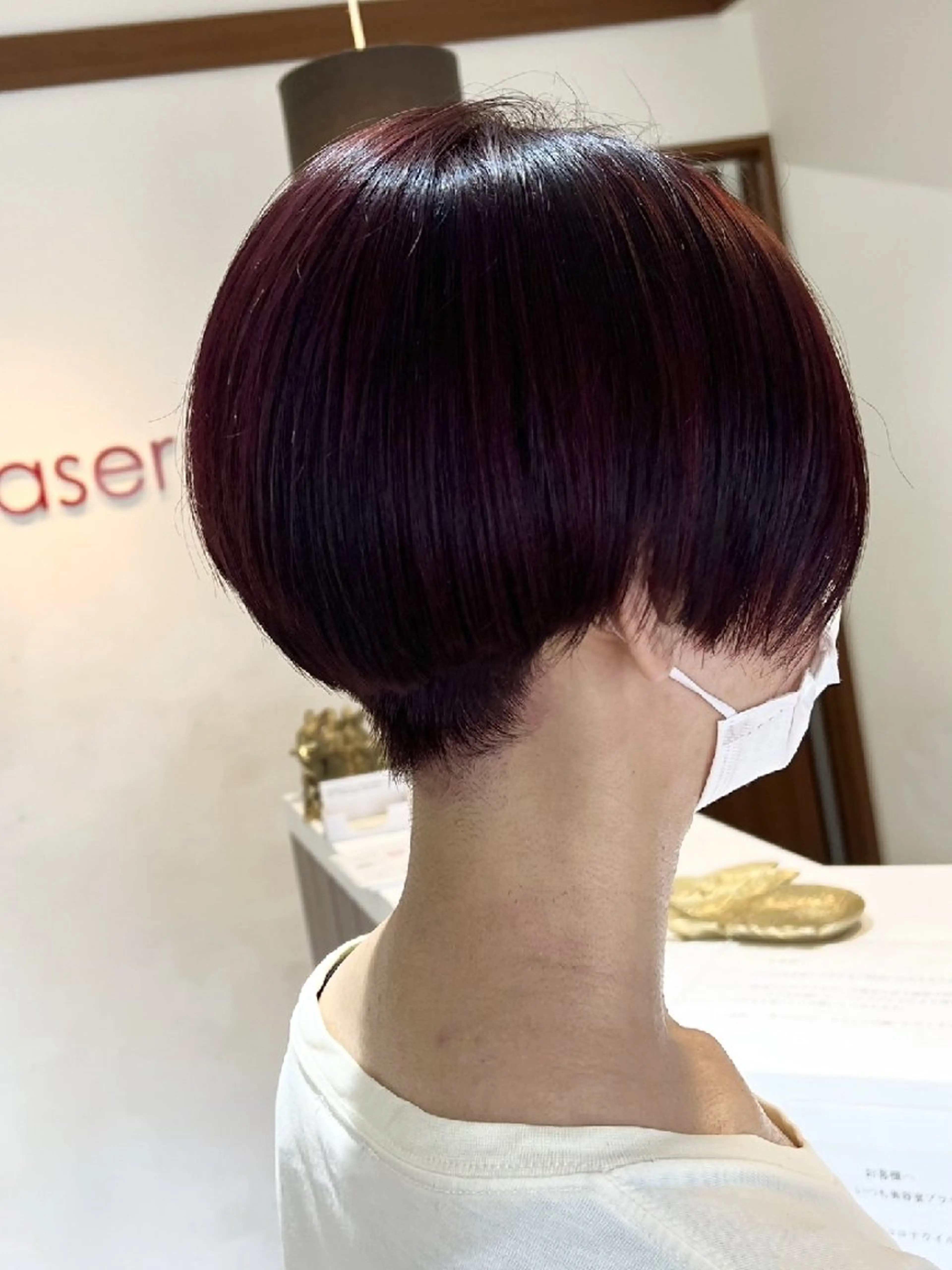 ショート カラー イルミナカラー ピンクカラー ピンクパープル パープルカラー 美容室プラセル所属・髪質改善✨酸性ストレ ート特化店Youjiのヘアスタイル