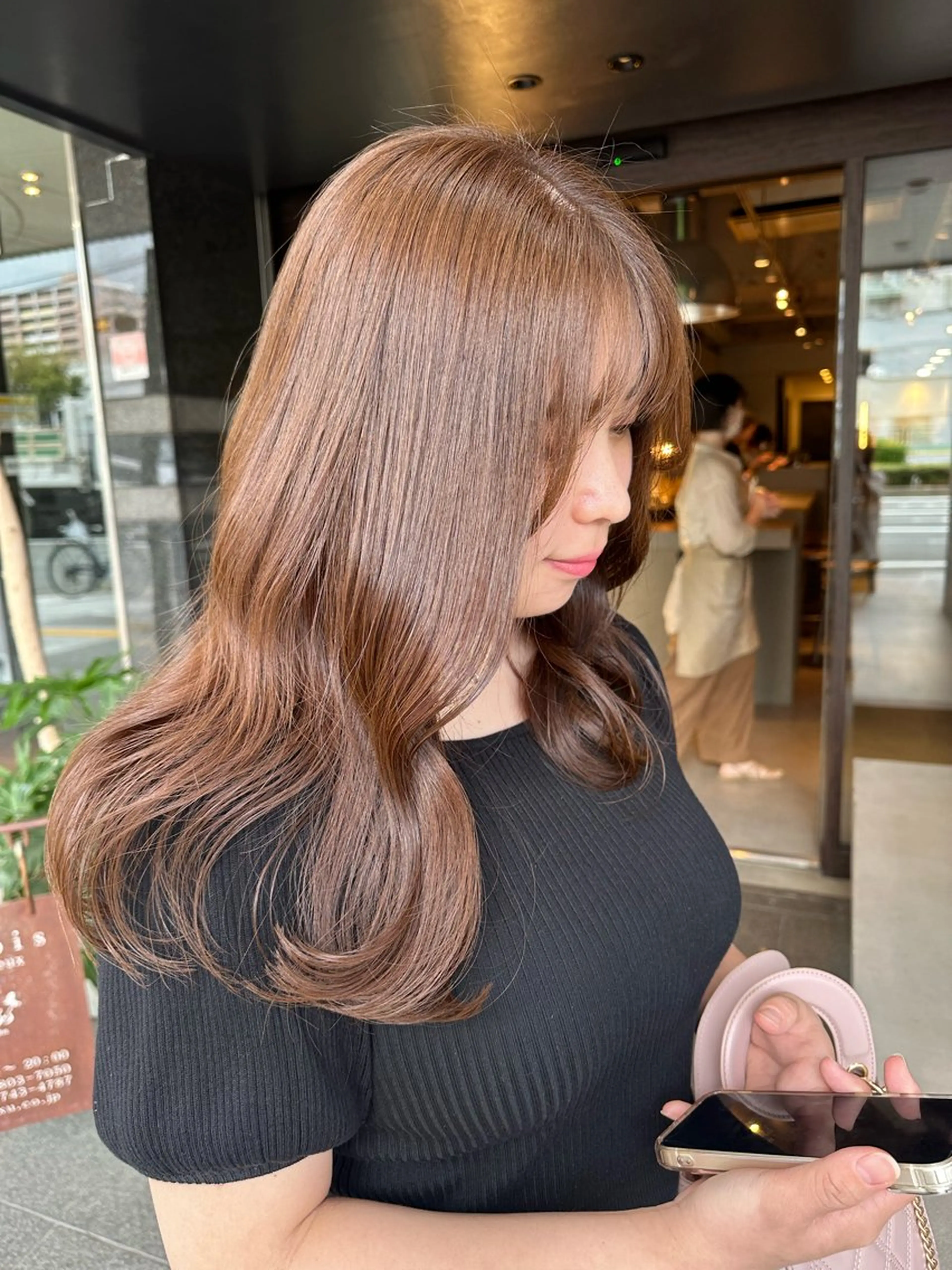 ロング カラー カット ヘアカラー 福崎 真奈のヘアスタイル