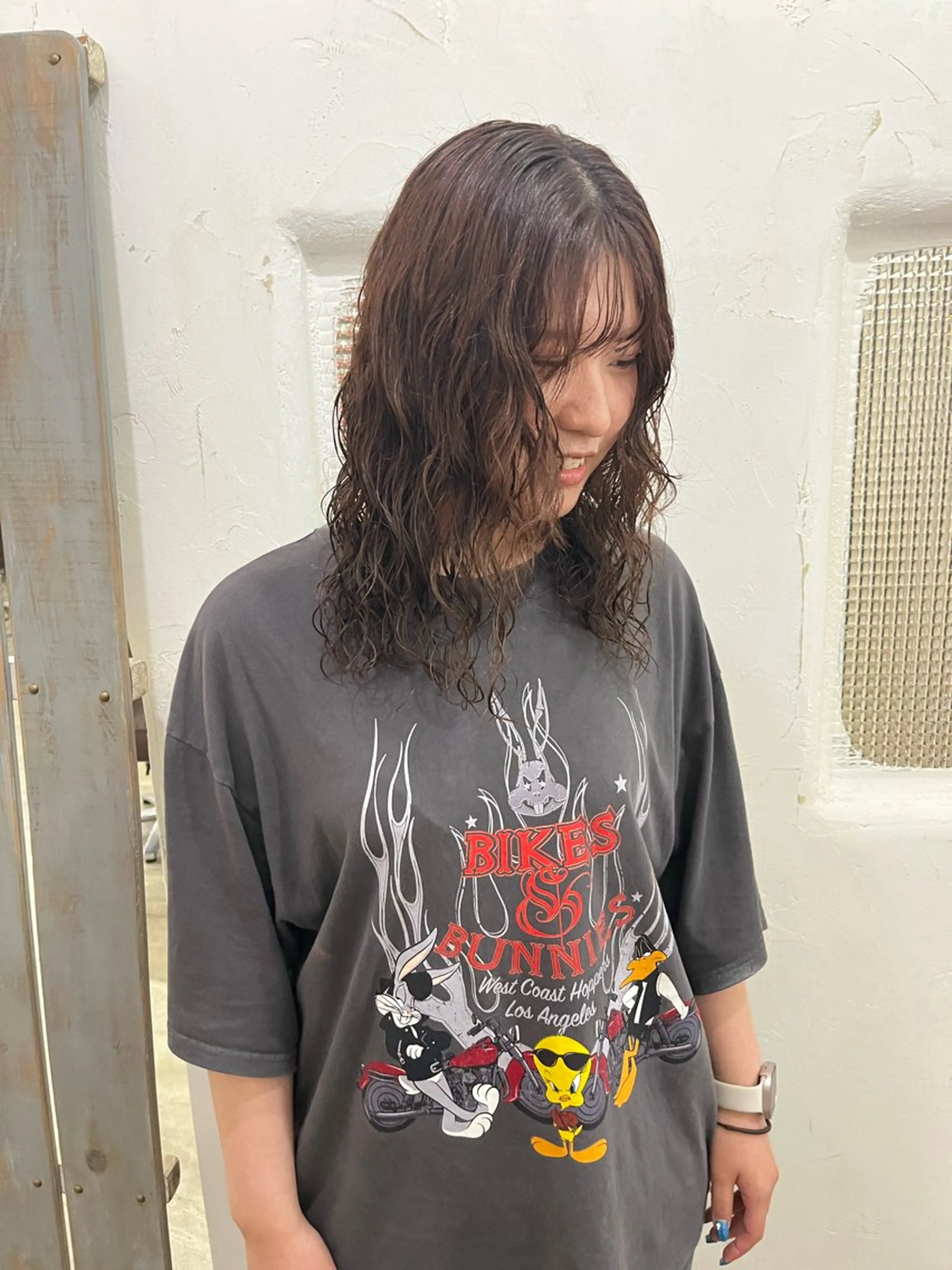 ミディアム パーマ ミディアムパーマ カット パーマ トリートメント Kuku所属・つぼみ/パーマ ／レイヤー／ボブのヘアスタイル