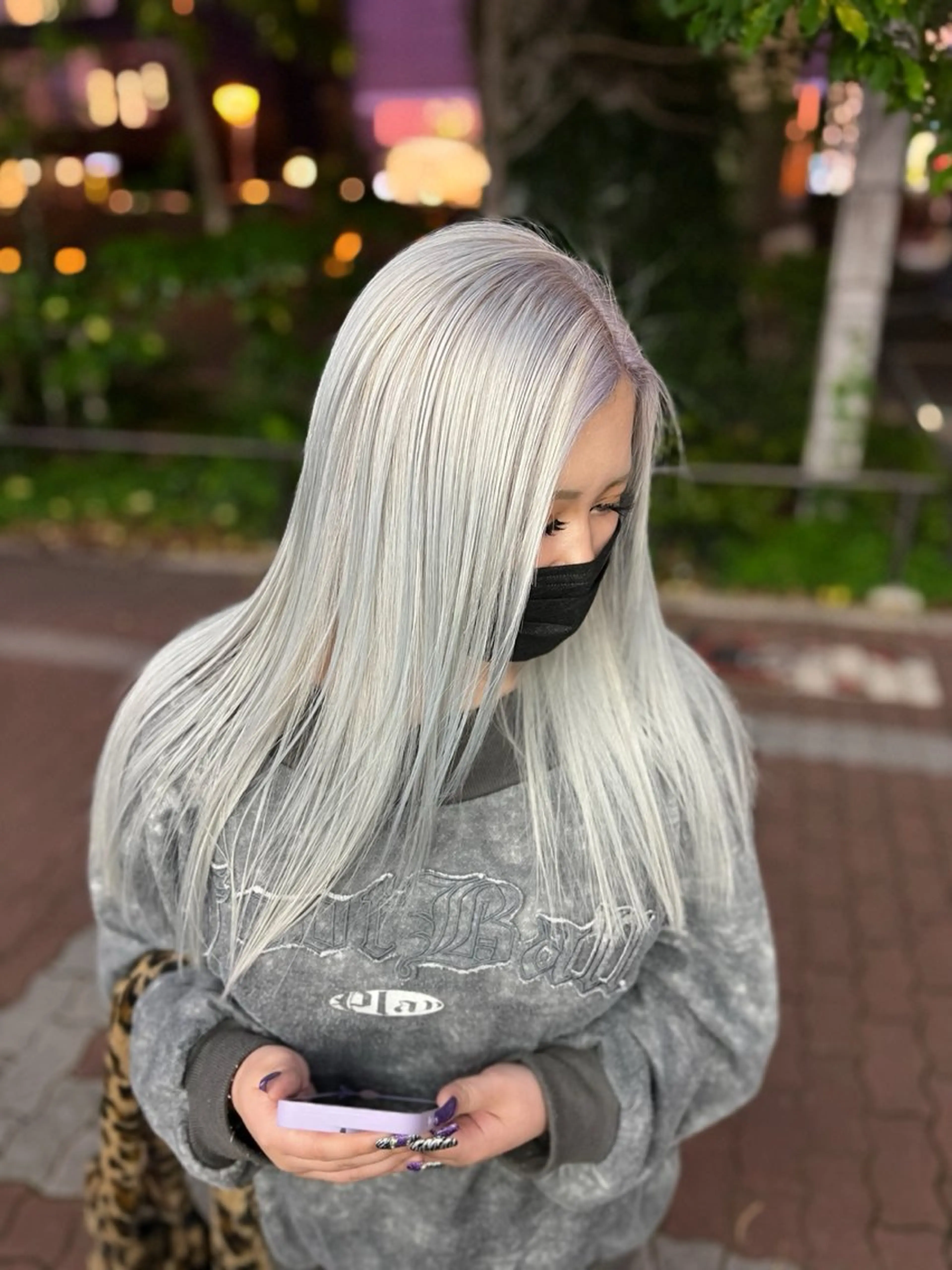 ミディアム カラー mimiiy梅田 中崎町ハイトーンのヘアスタイル