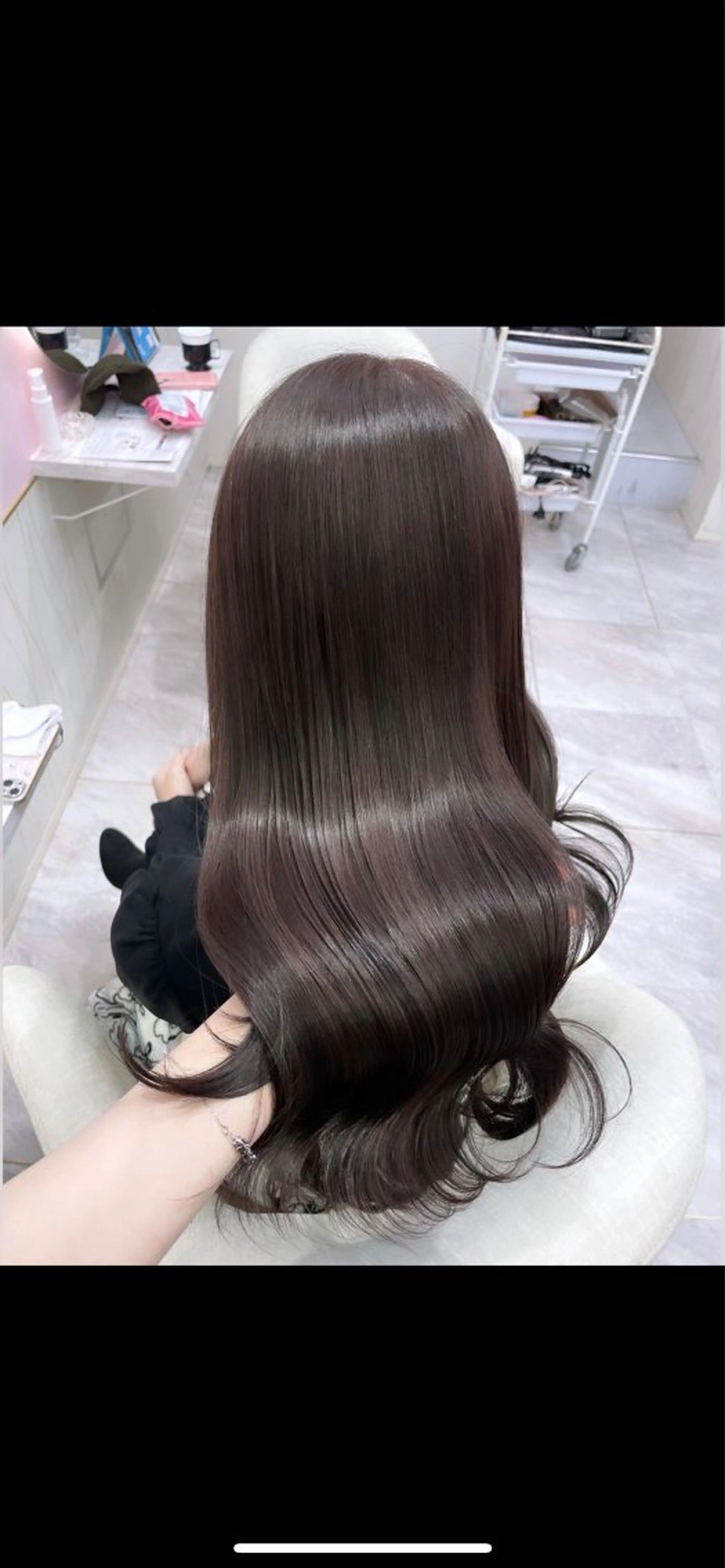 カット 縮毛矯正 トリートメント 🩵ダメージレス艶感 ハイトーン🩷のヘアスタイル