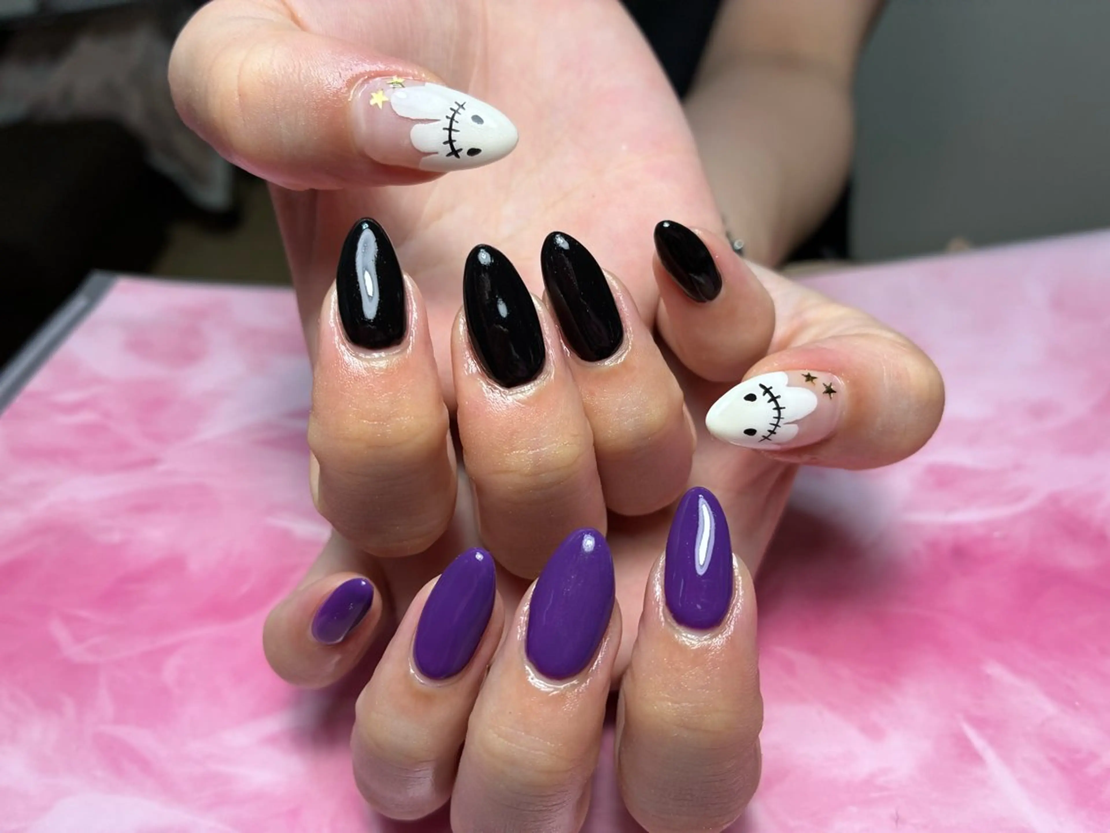 セミロング ハンドネイル hs nail salonのネイルデザイン