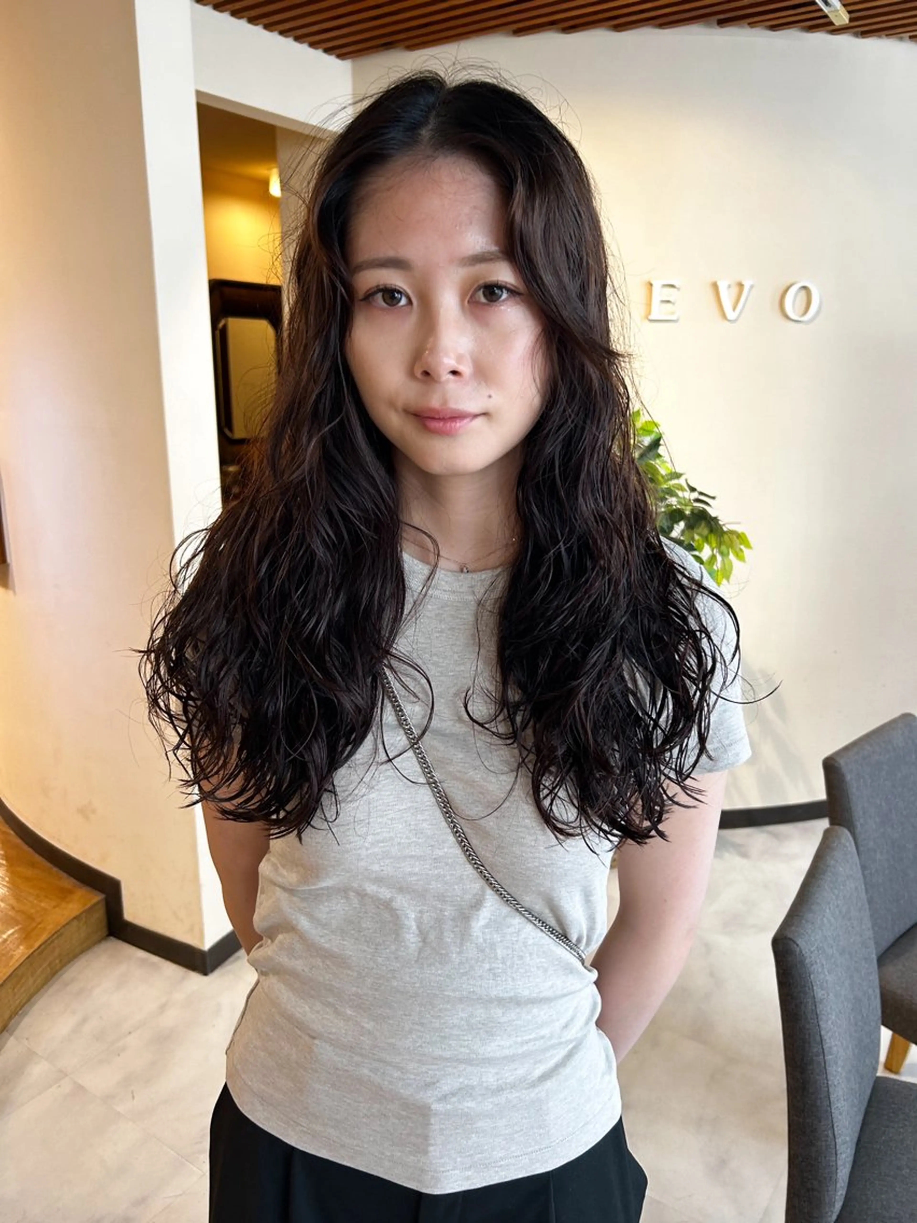 ロング 縮毛矯正 カット パーマ 透明感/レイヤー/ 武士るな🌿‬のヘアスタイル