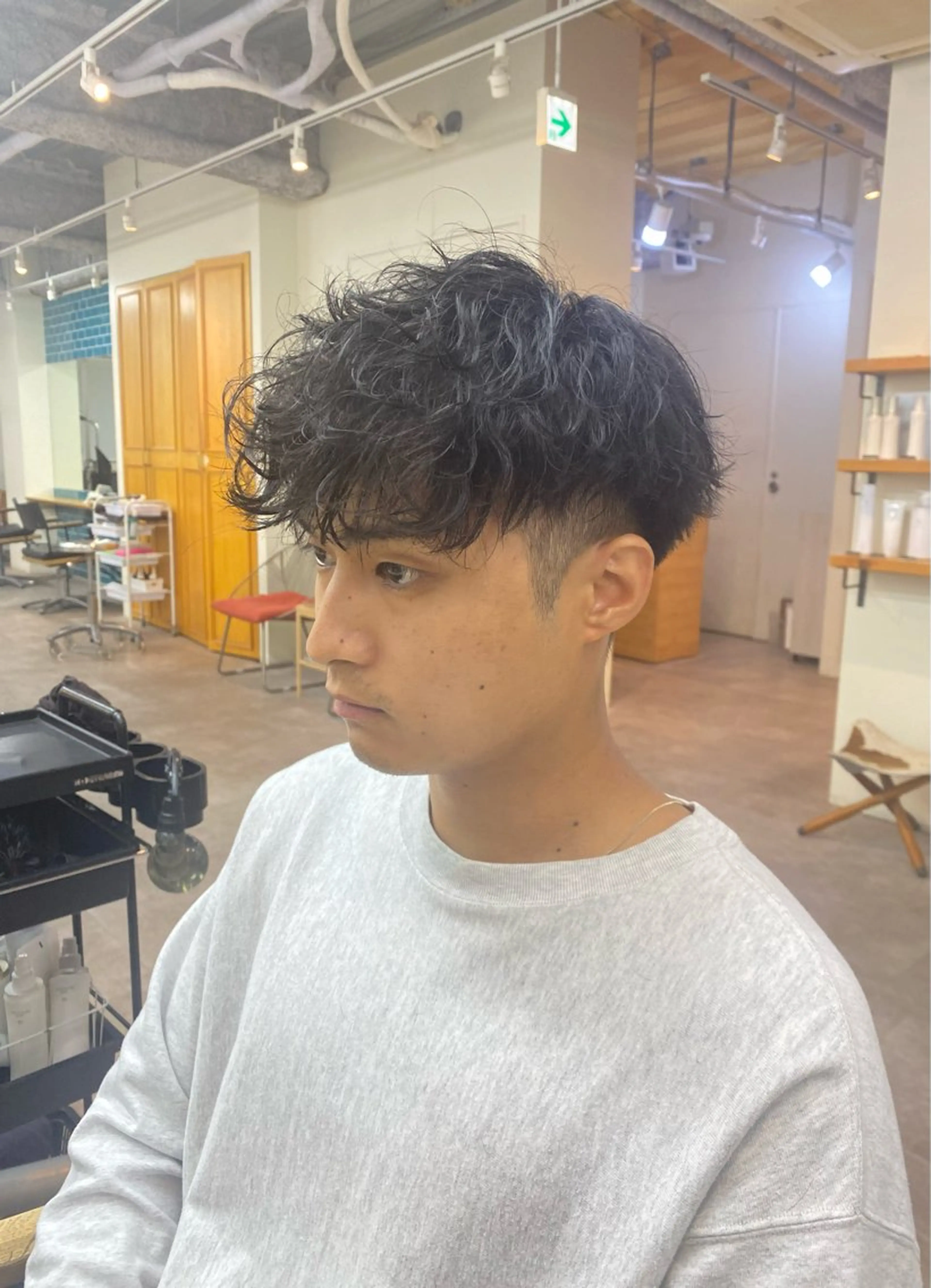 パーマ メンズ メンズパーマ スペインカール 波巻きパーマ カット パーマ シャドウパーマ/ 波巻パーマYu-Kiのヘアスタイル