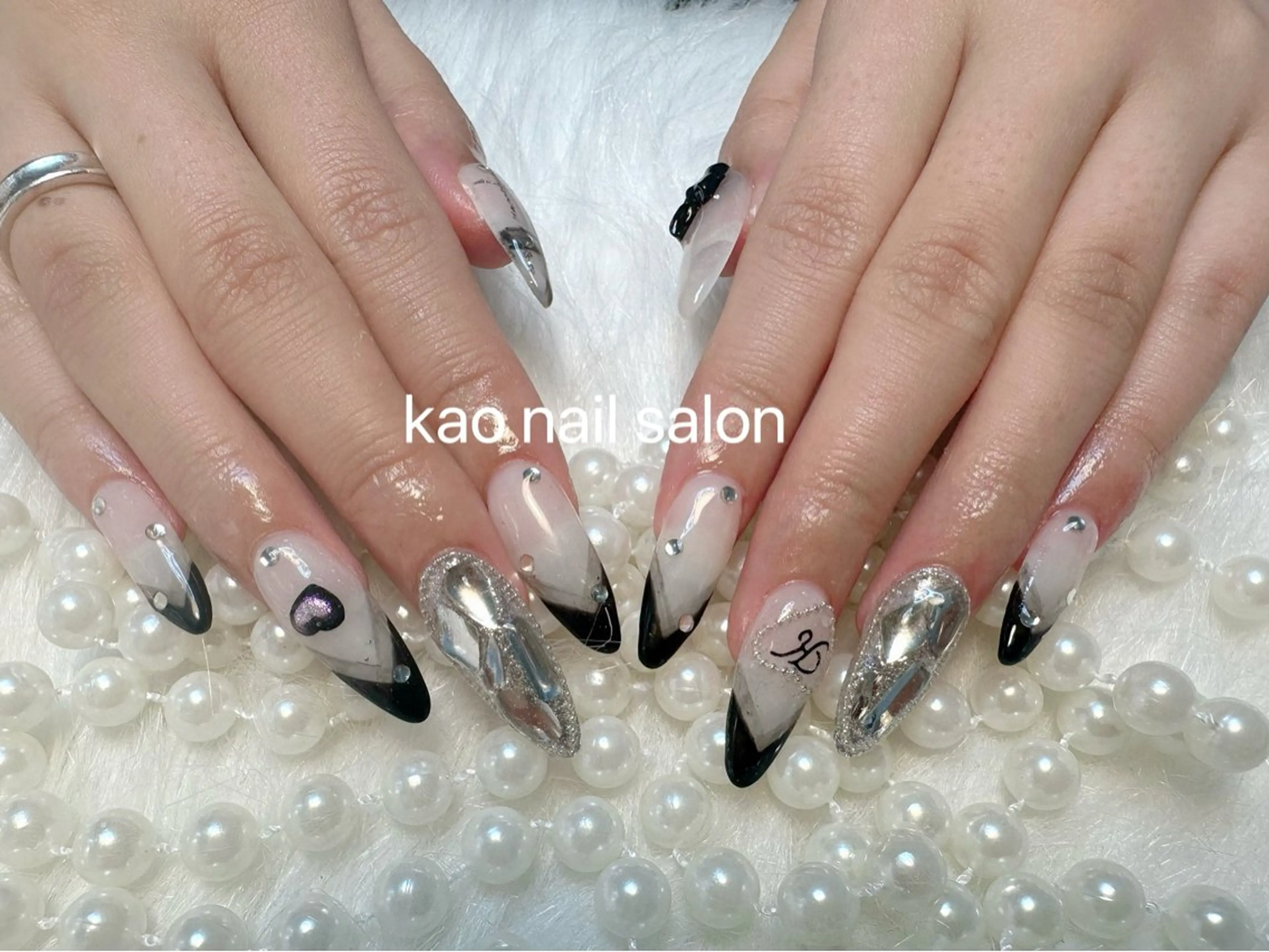 ネイル kao nail マグネット/長さだしのネイルデザイン