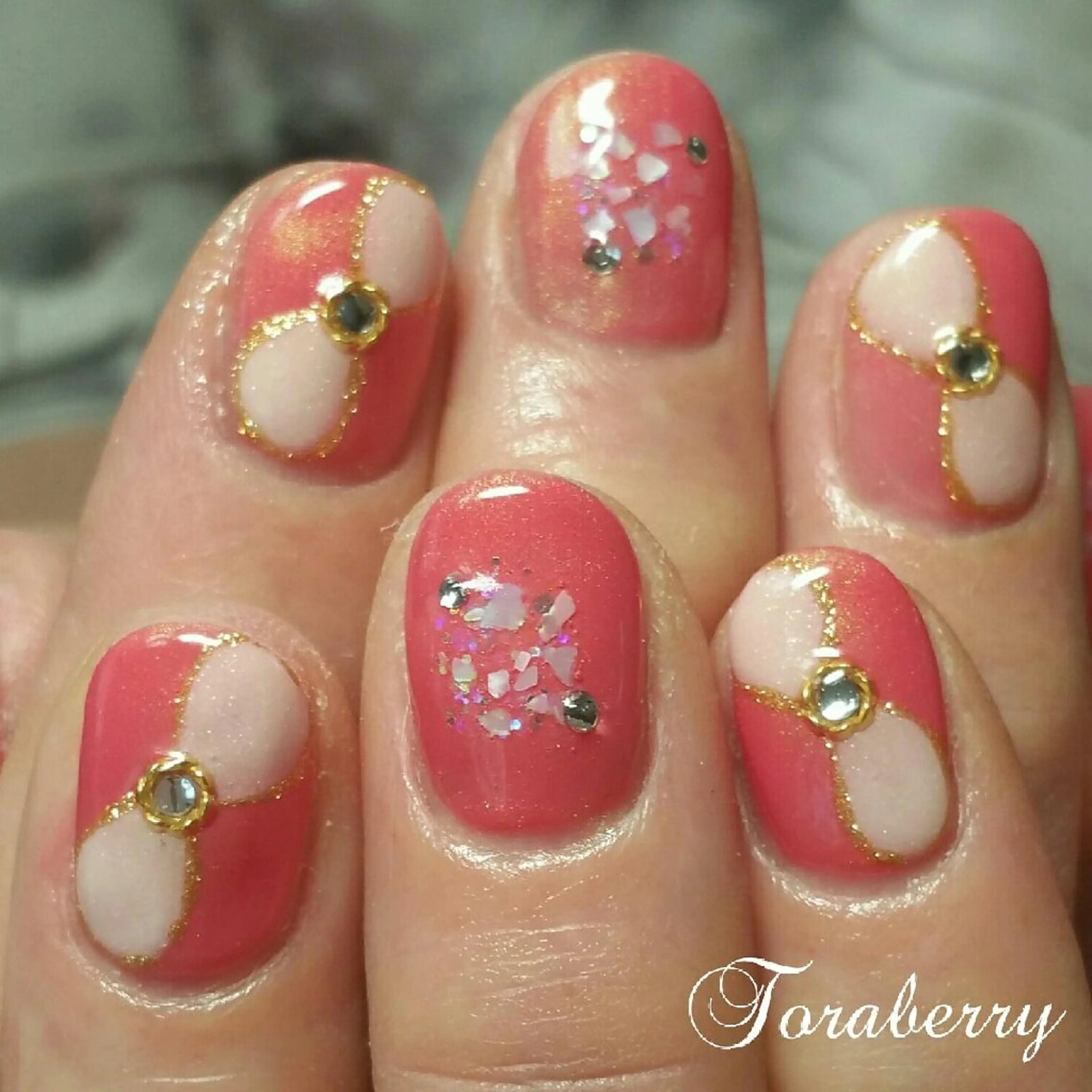 ネイル リボン ネイリスト なつみのネイルデザイン