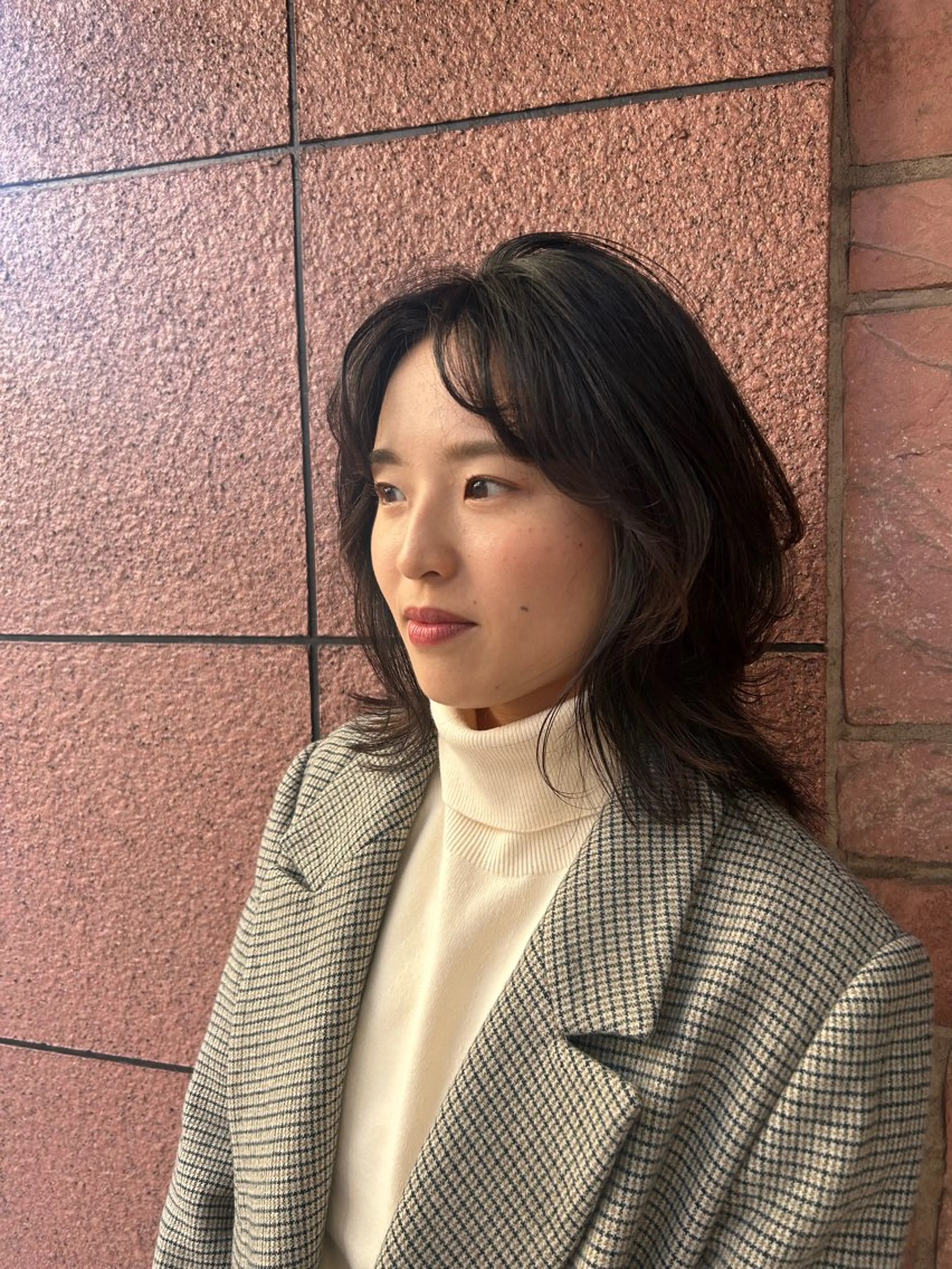 ミディアム カット SABO 🪴岡田知佳のヘアスタイル