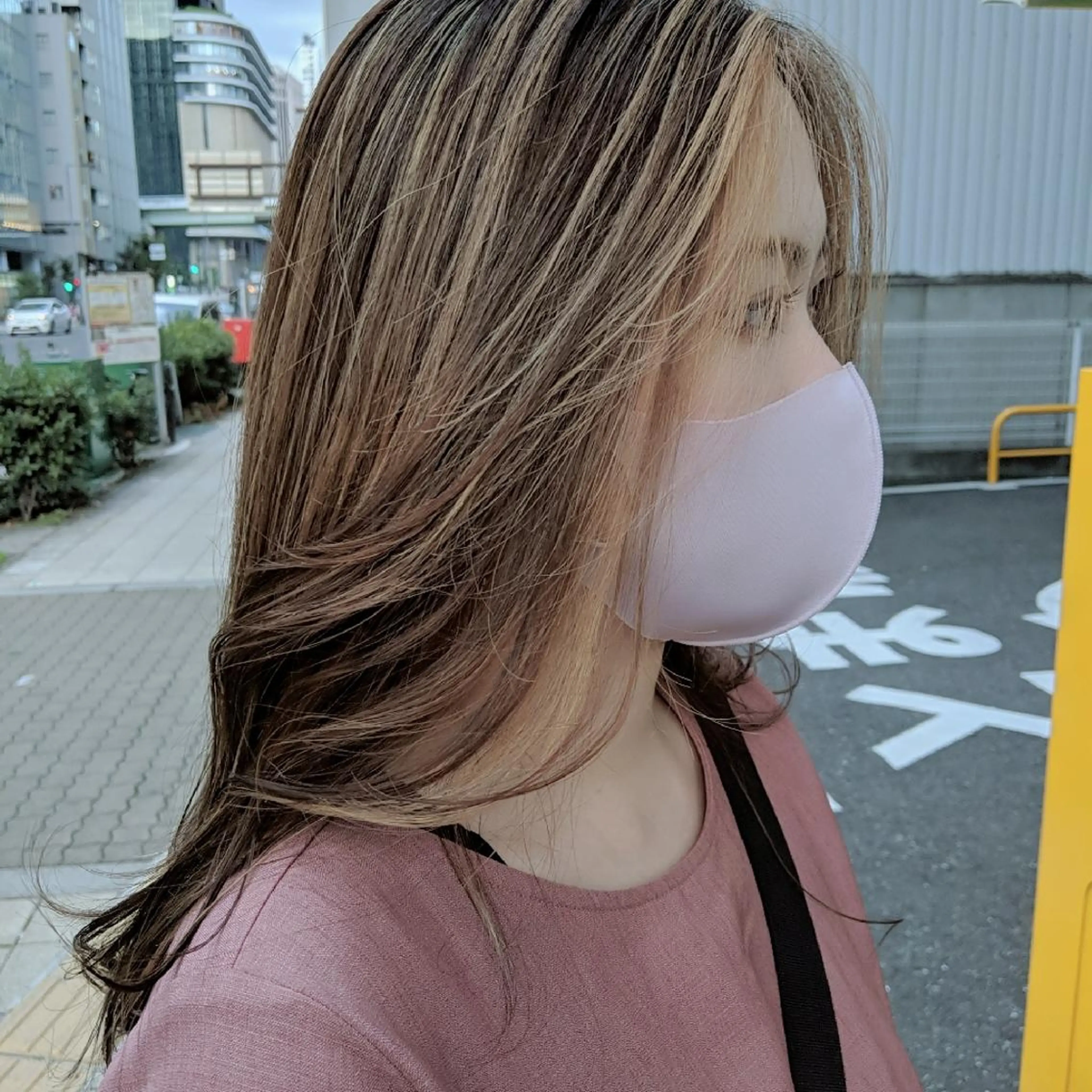 ロング カラー ミストバング ハイライトカラー ハイライト PRIVATE SALON EYES所属・EYES リアのマツエク・マツパデザイン