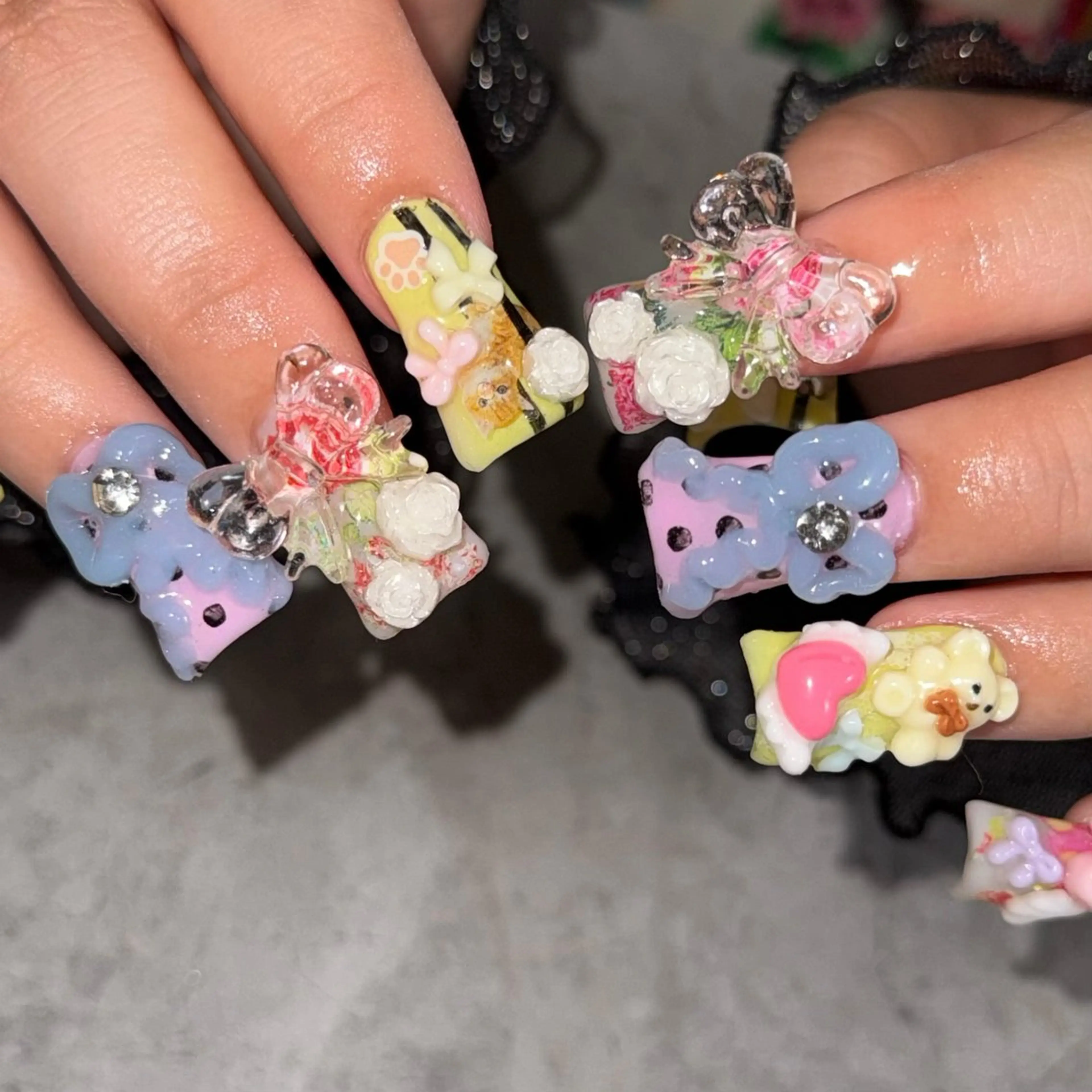 ネイル ブルー 韓国ネイル ワンホンネイル ハンドネイル ハンドケア ONIKA Nail 青山通り店所属・ONIKA Nail 表参道A4🦋2分のネイルデザイン