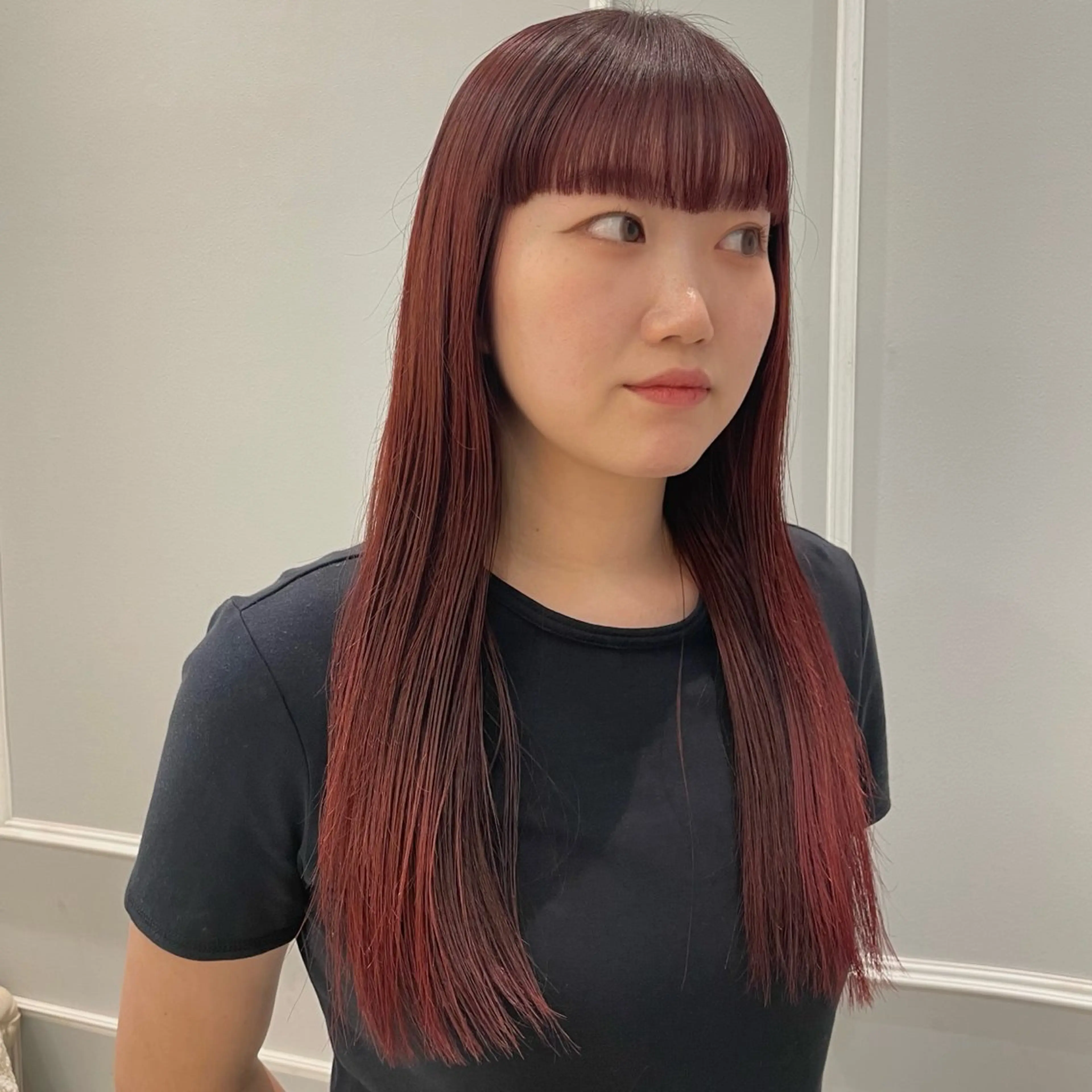 ロング カット ヘアカラー トリートメント 🩶赤み消しカラー 🐈‍⬛荻野美思🐾のヘアスタイル